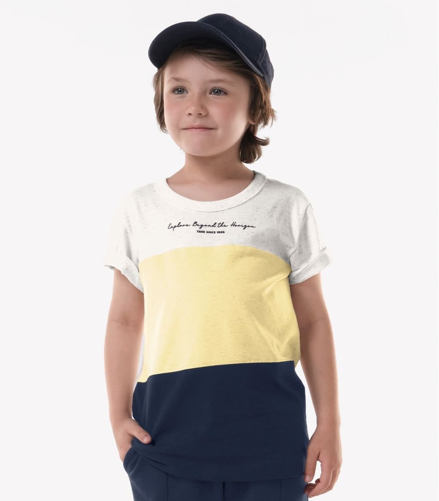 Infantil - Camiseta Menino Meia Malha Trick Nick Azul