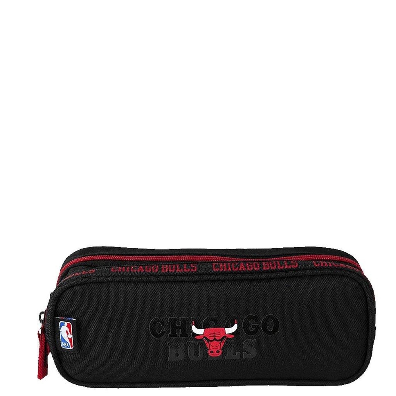Infantil - Estojo Sestini 2 Compartimentos Nba Legend Bulls Preto