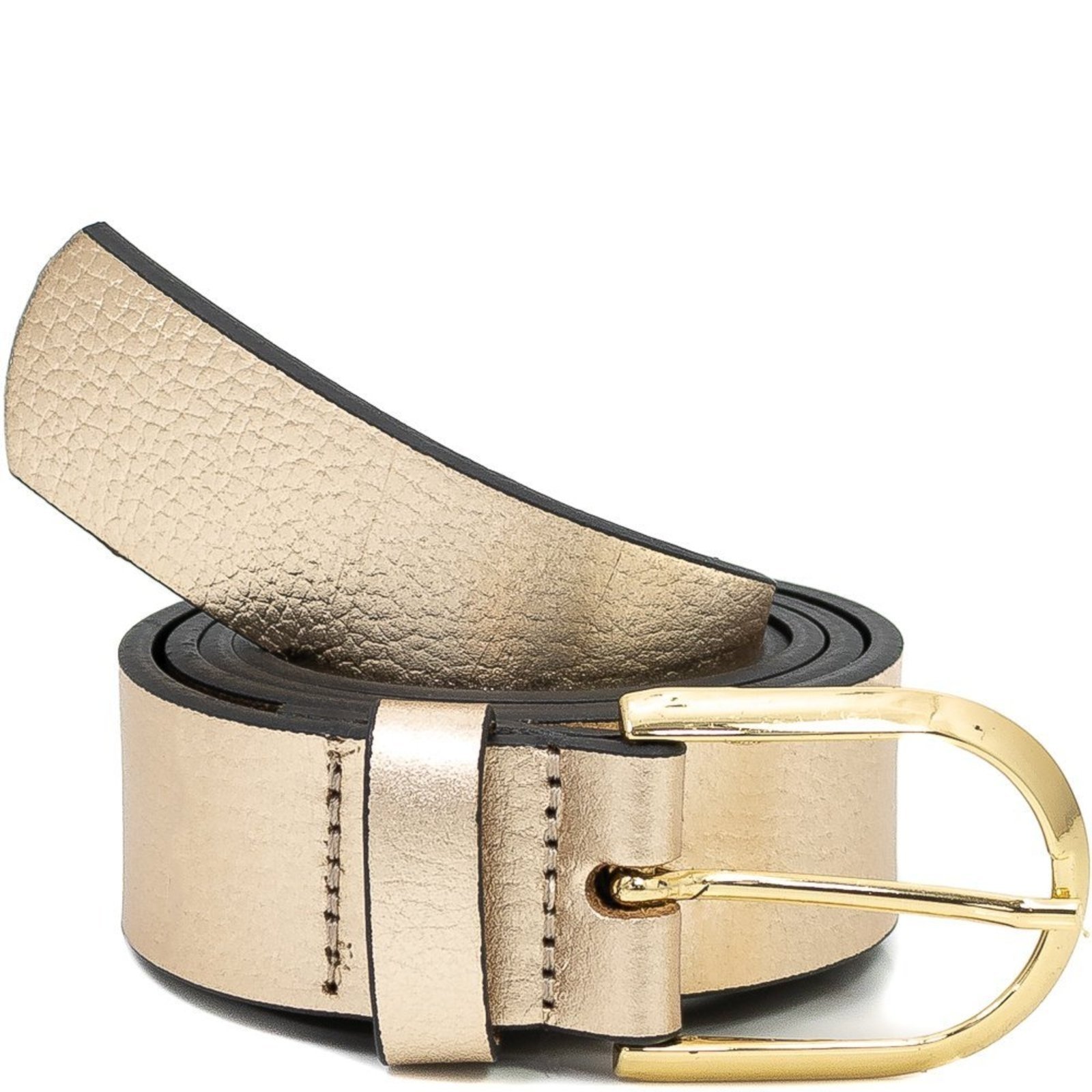 Cinto Feminino em Couro Sapato Show 969 Sapato Show Dourado