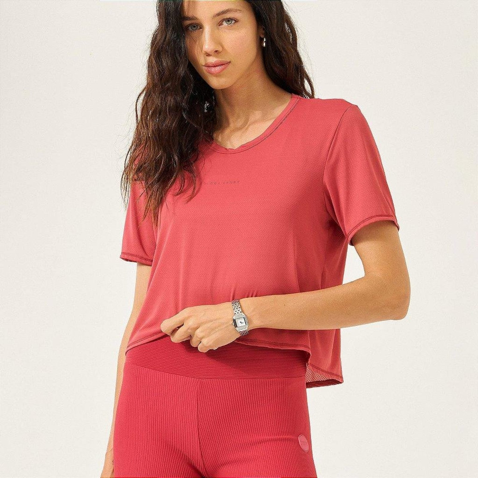 Blusa Colcci Malha Sport Feminina Vermelho Nar Vermelho