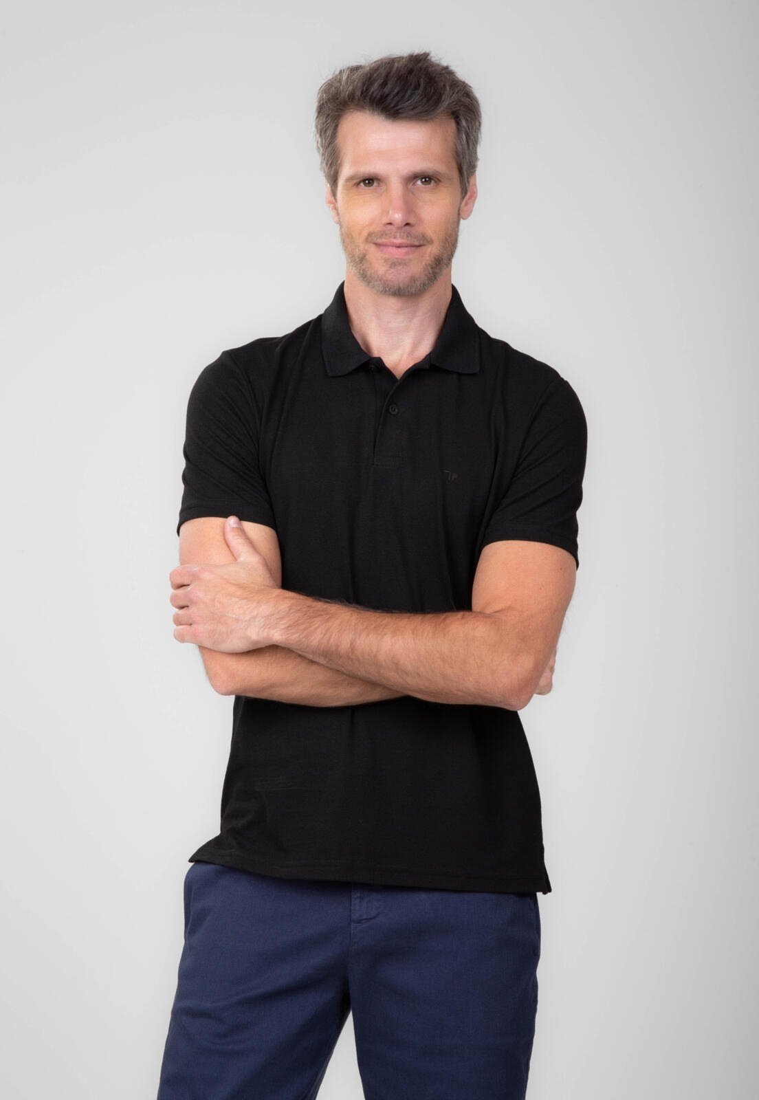 Polo Slim Piquet Traymon Preto