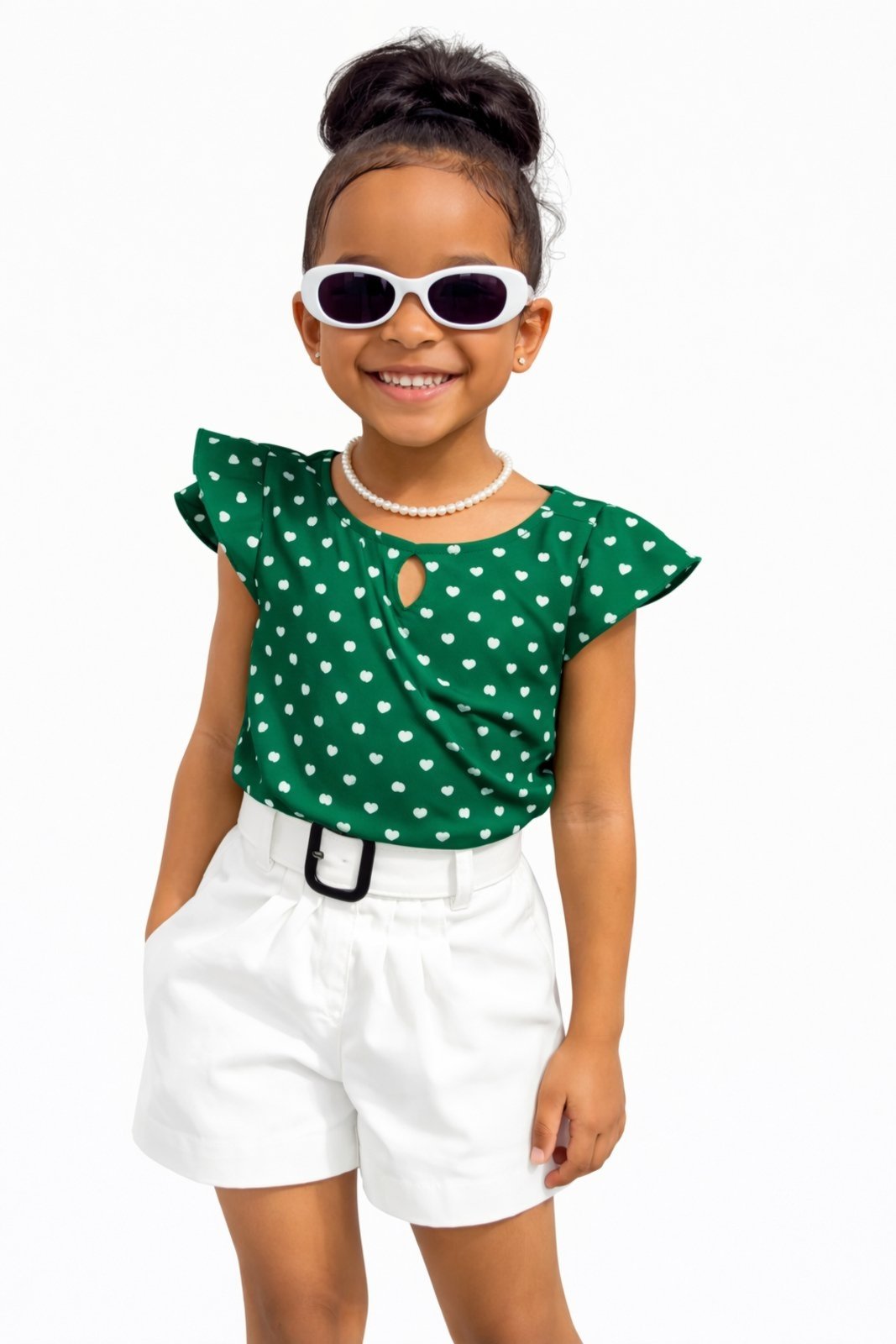 Infantil - Blusa D Bell Outlet Fashion Poá Verde