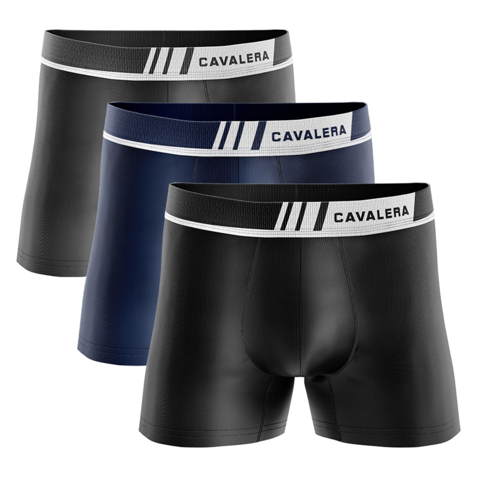 Kit 3 Cueca Boxer Cavalera Sem Costura Poliamida Microfibra