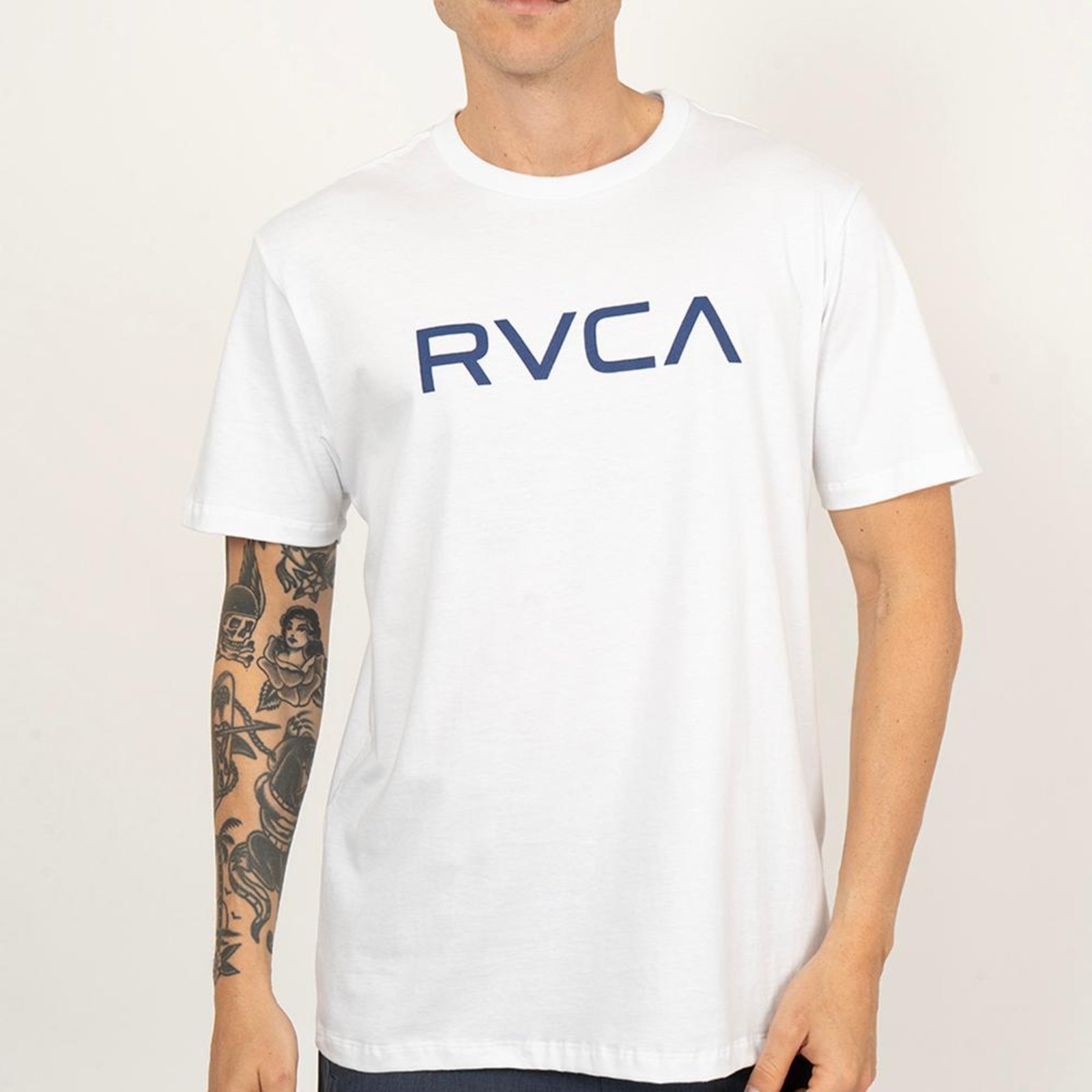 Camiseta RVCA Big RVCA SM26 Masculina Branco
