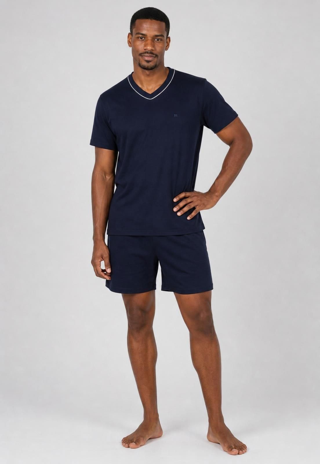 Conjunto Pijama Masculino Malwee Azul-Marinho