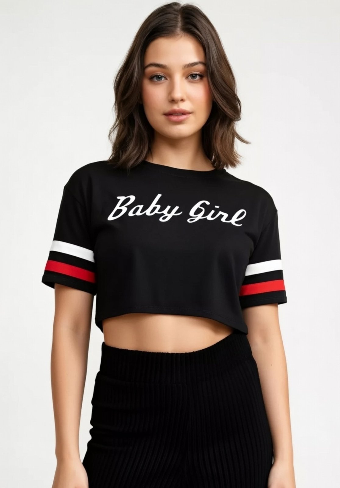 Vista 2 Cropped D Bell Outlet Fashion Baby Girl preto D BELL OUTLET FASHION preto