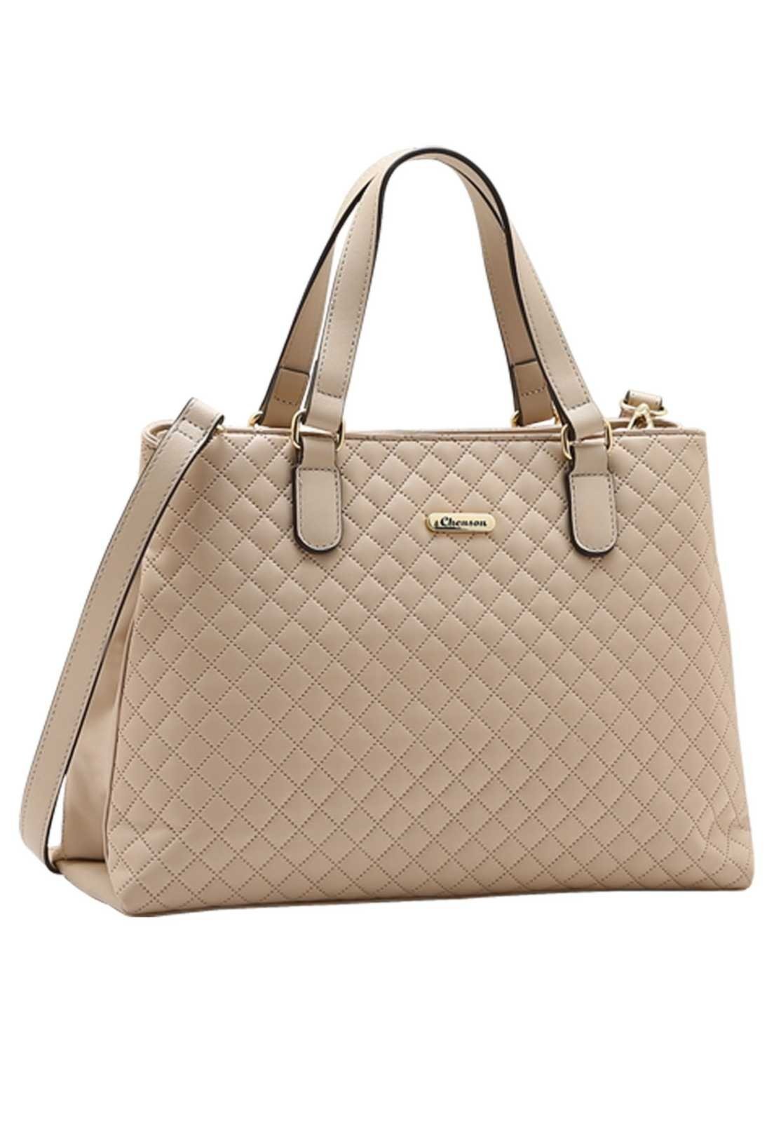 Bolsa Feminina Chenson Mão Matelasse Pontilhado 3485921 Bege
