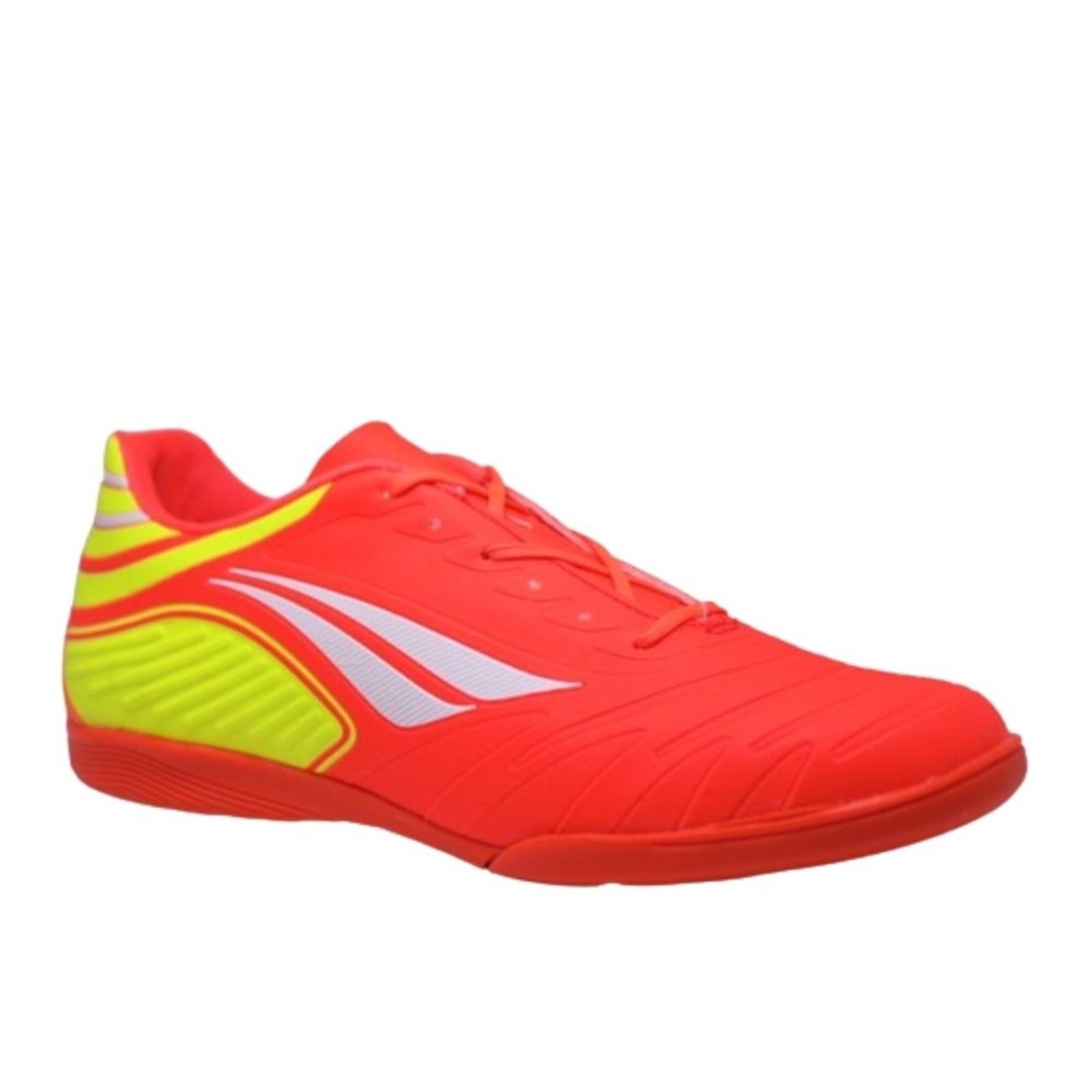 Vista 3 Chuteira Penalty Futsal Matis Y-2 Coral-branco-amarelo laranja coral Penalty laranja coral