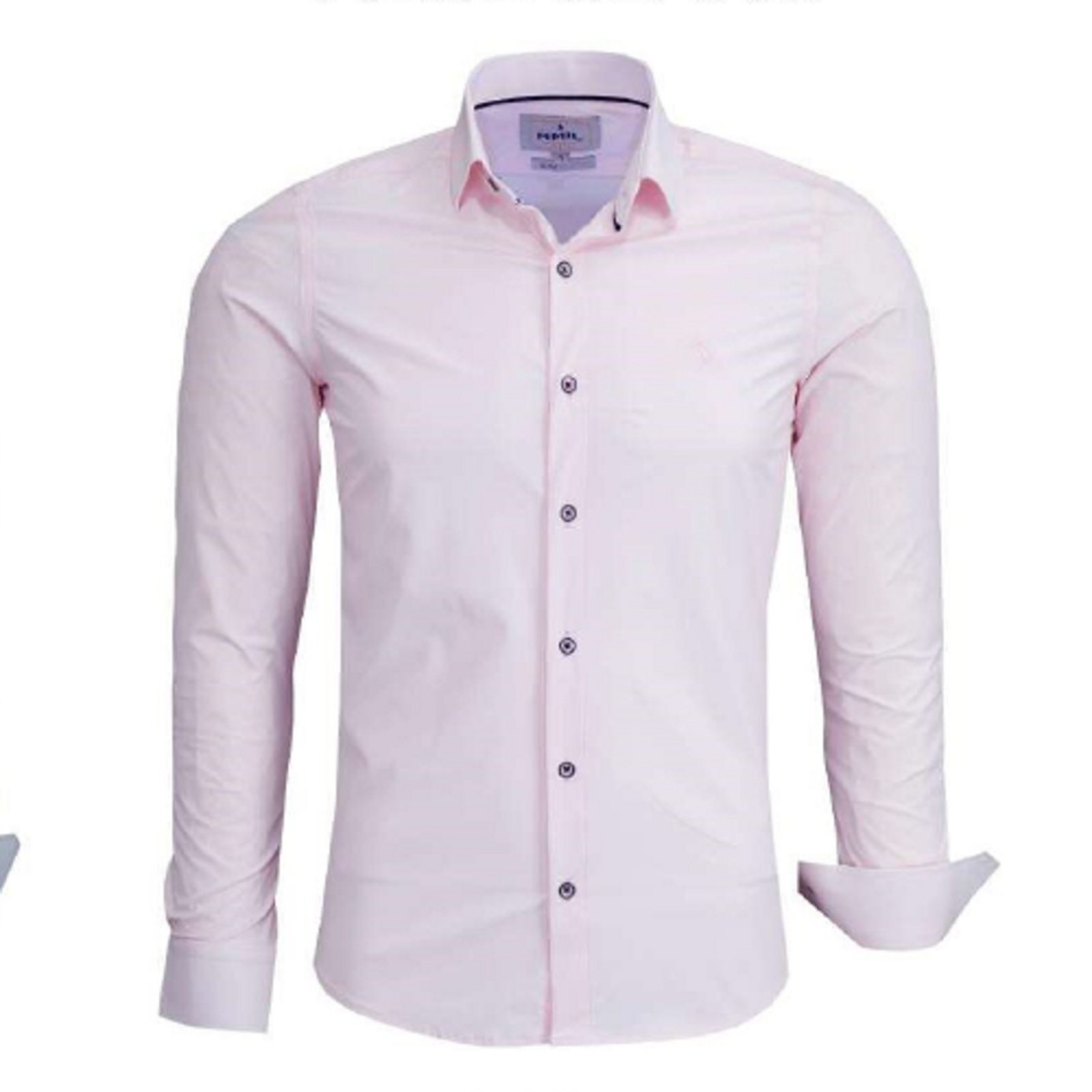 Camisa Social Ad Listada Algodão Manga Longa Original Amil Rosa BB