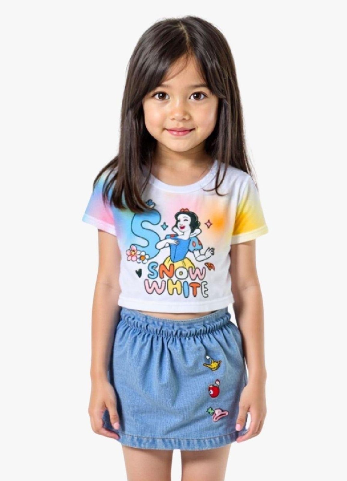 Infantil - Blusa Branca de Neve Disney Princesas Candy Lúdica Branco