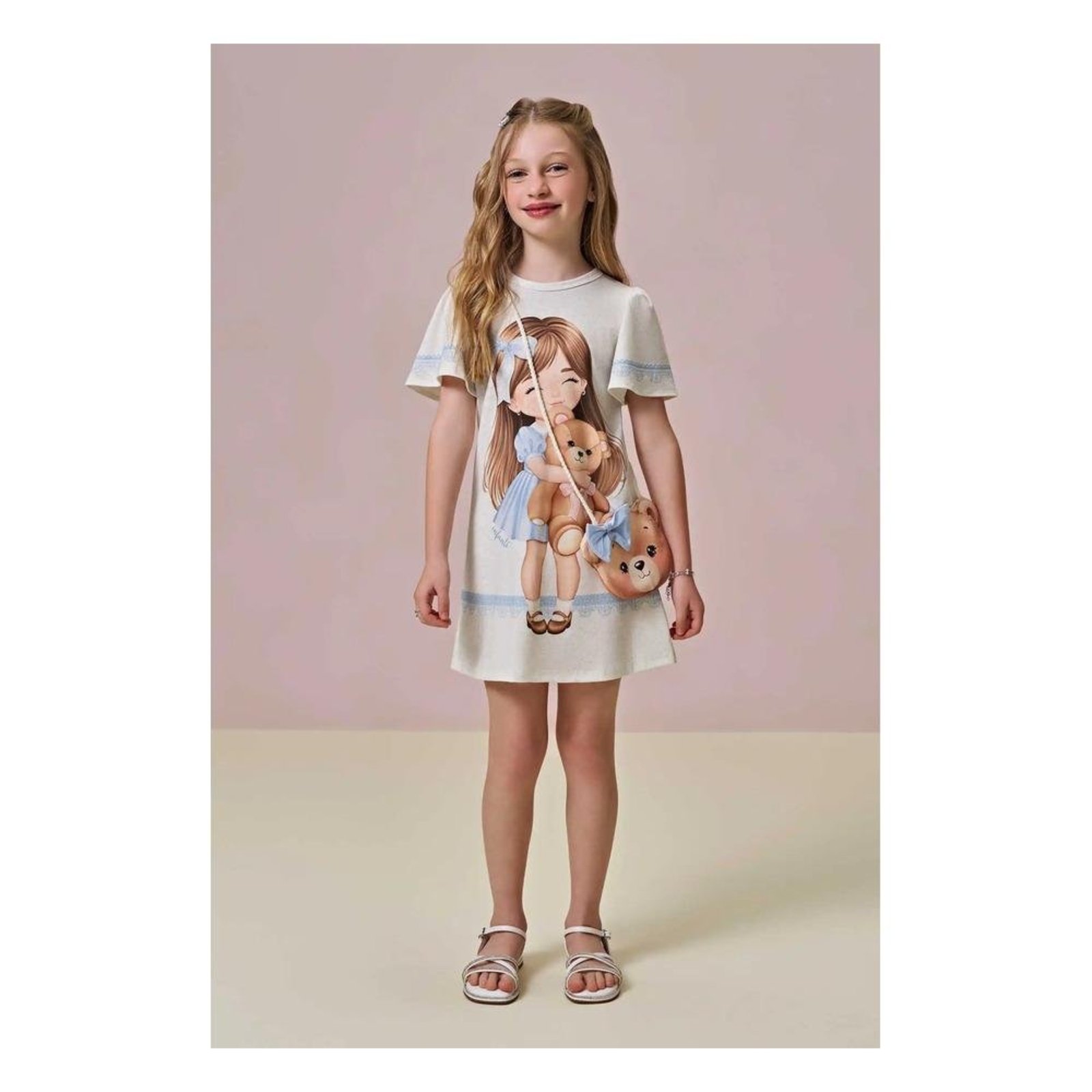 Infantil - Vestido Menina Estampado Infanti 2 Unico