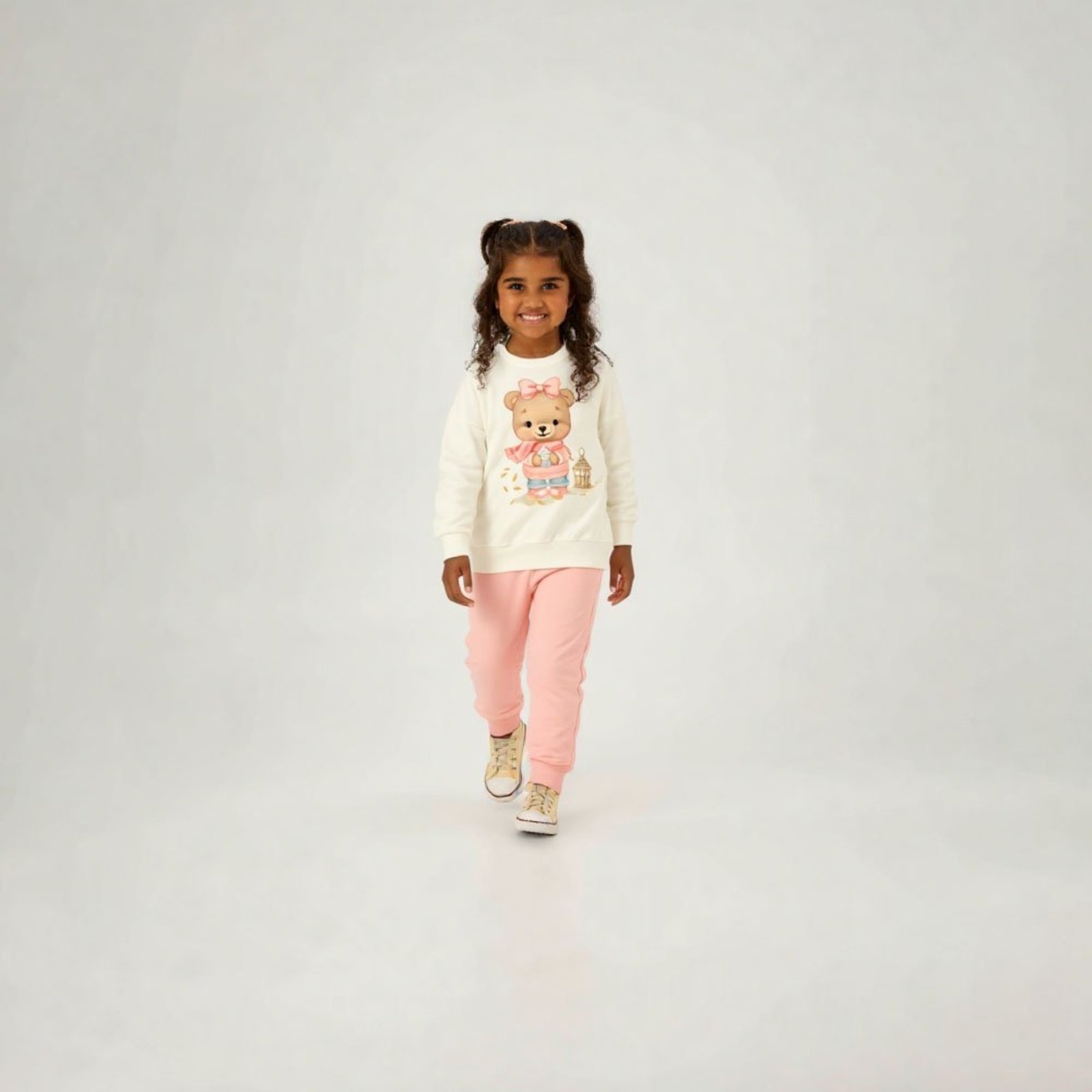 Infantil - Conjunto Primeiros Passos Pulla Bulla Menina - 55233 Bege