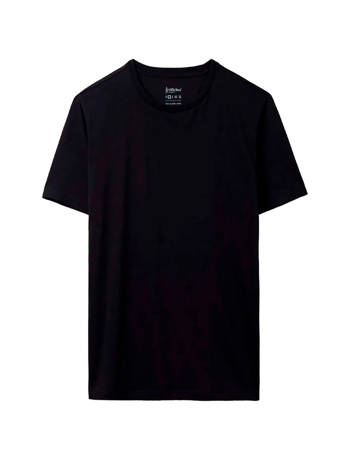 Vista 2 Camiseta Masculina Oficina Reserva Algodão Pima Leve Casual Manga Curta preto Oficina Reserva preto