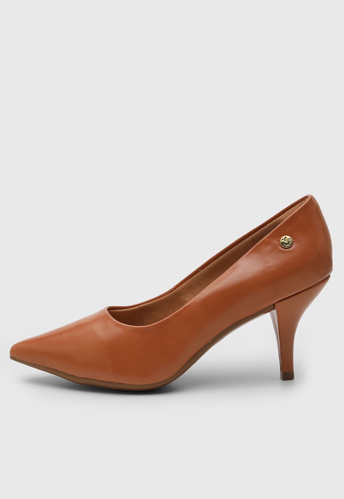 Scarpin Feminino Via Uno Salto Fino Caramelo