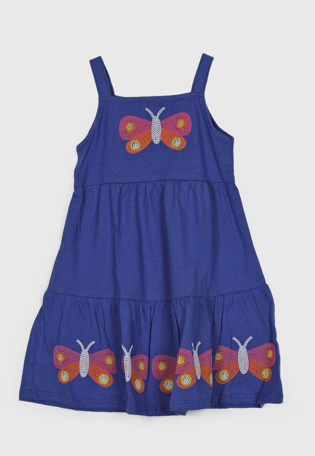 Vestido Kyly Estampa Borboleta Azul