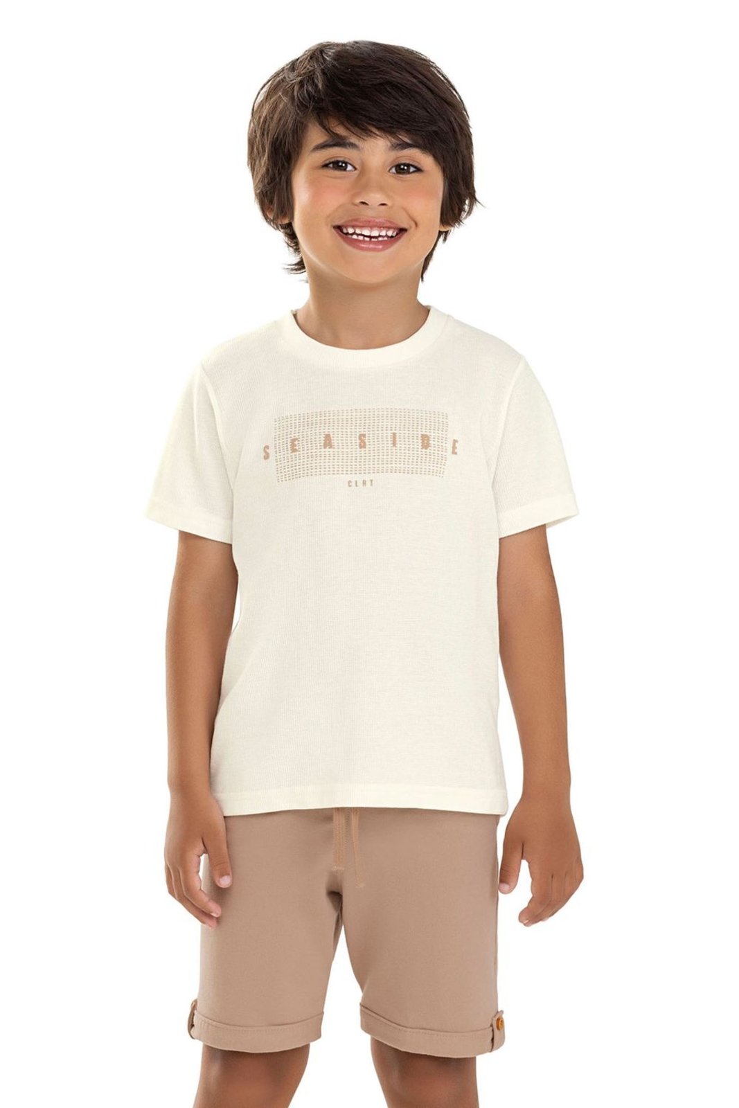 Vista 2 Infantil - Conjunto Menino Seaside Puff Colorittá bege Colorittá bege