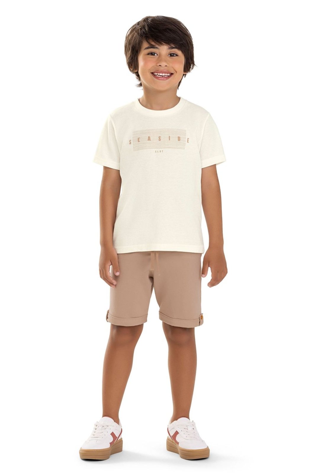 Vista 3 Infantil - Conjunto Menino Seaside Puff Colorittá bege Colorittá bege