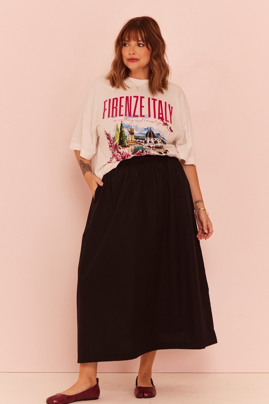 Saia In Love Midi Tainara Preto
