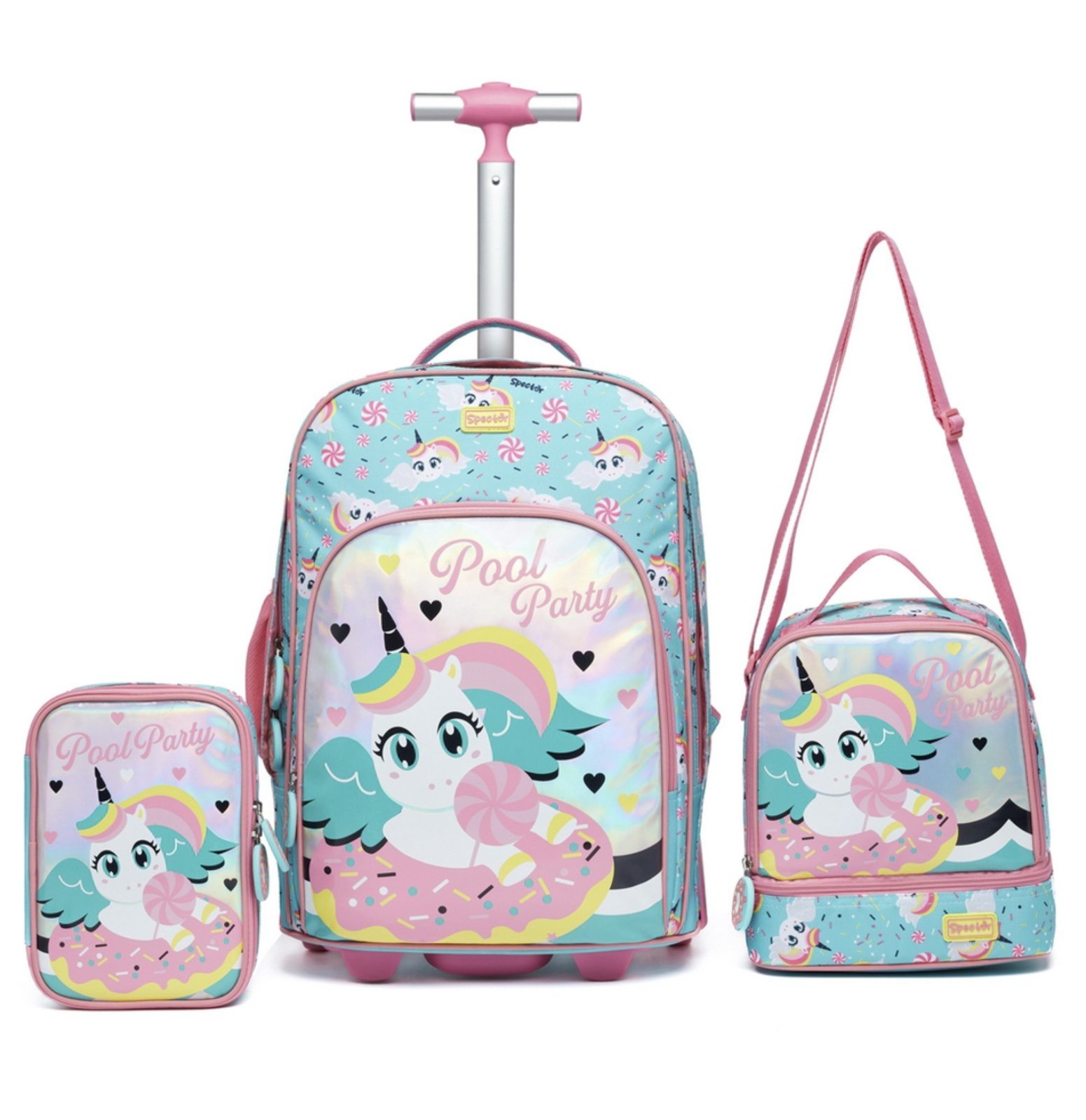 Infantil - Kit Mochila Escolar Feminina Reforçada Rosa