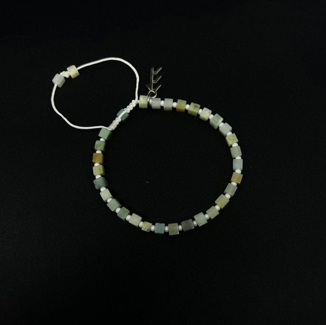 Pulseira Empóriotop de Pedras Quadratic White Verde