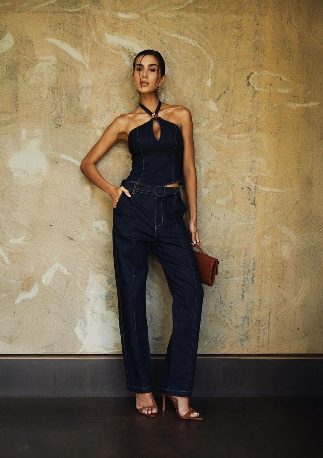 Calça Jeans Reta Cais - Azul