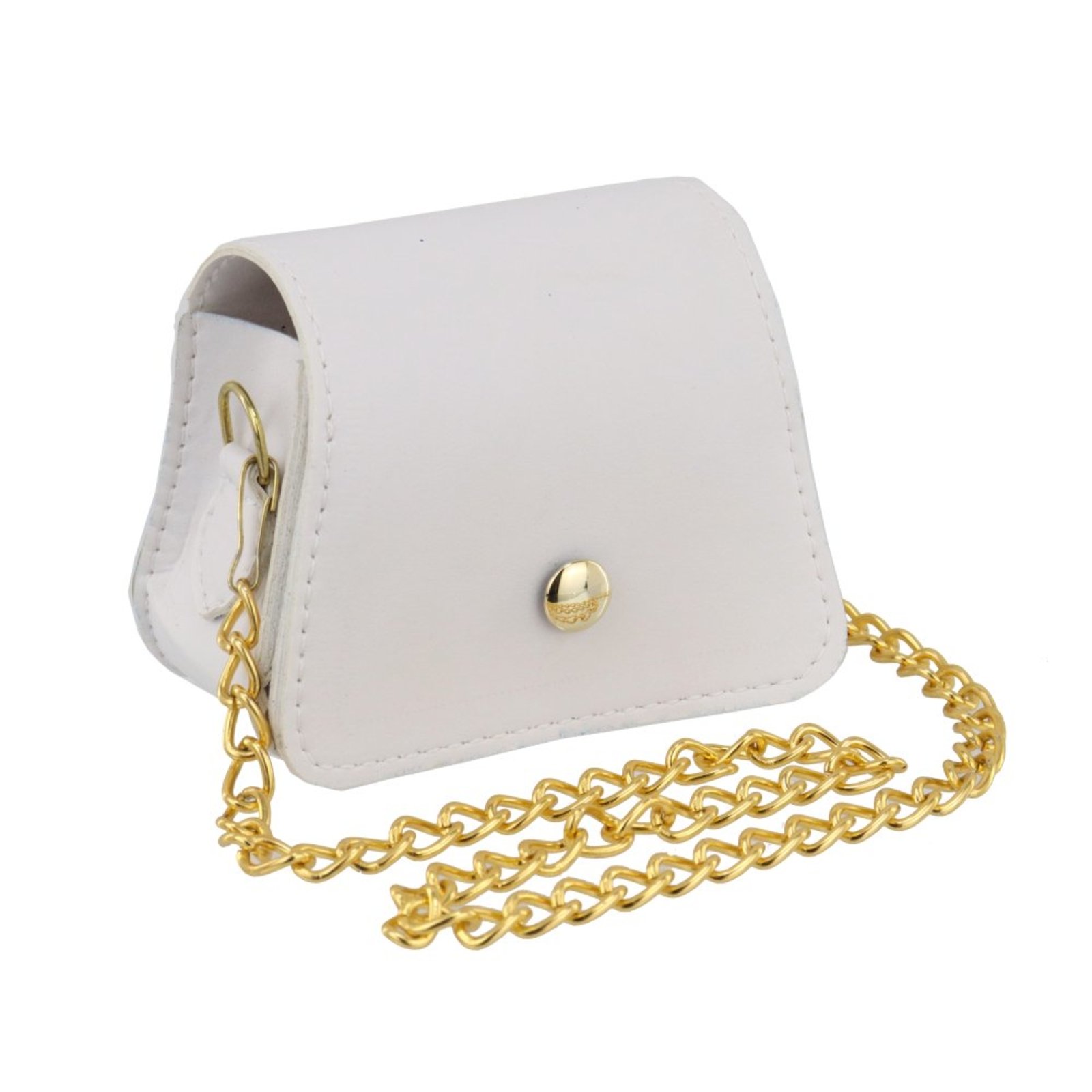 Bolsa Feminina Bolsinha Crossbody de Alça Corrente Branca