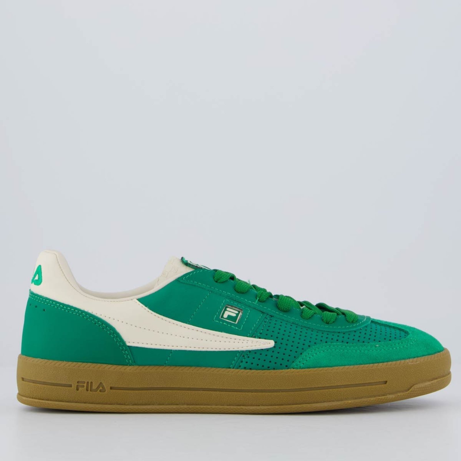 Vista 2 Tênis Fila FX Court 70 Vintage e Bege verde Fila verde