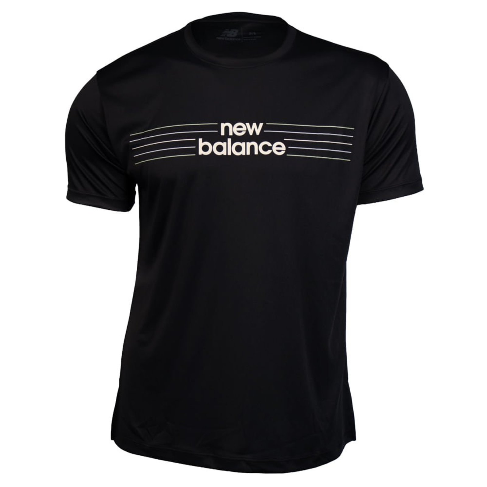 Vista 2 Camiseta Feminina New Balance Performance branco preto New Balance preto