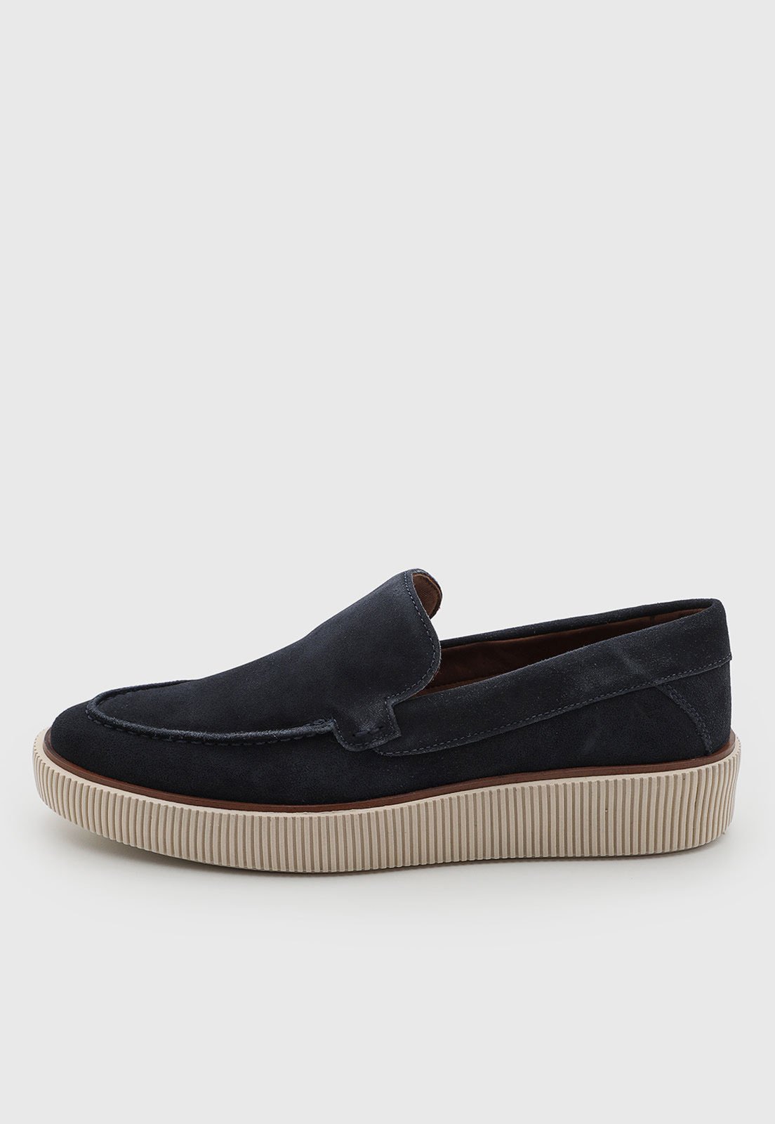Mocassim Masculino Aramis Couro Azul Marinho