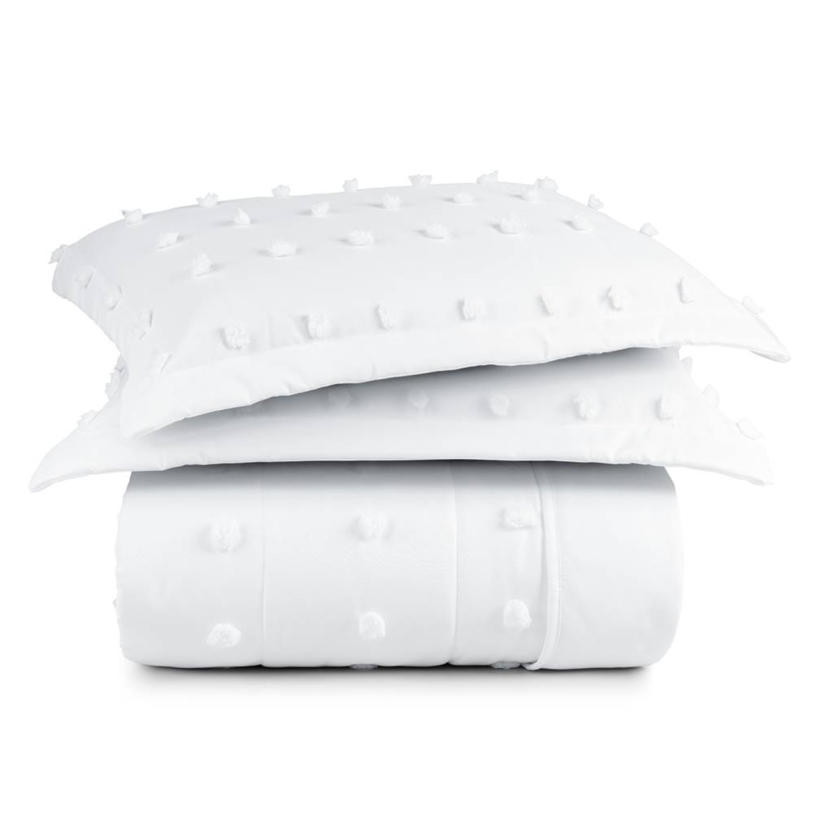 Cobre Leito King Casa Modelo Enxovais Poppy Micropercal 300 Fios 3 Peças - Branco