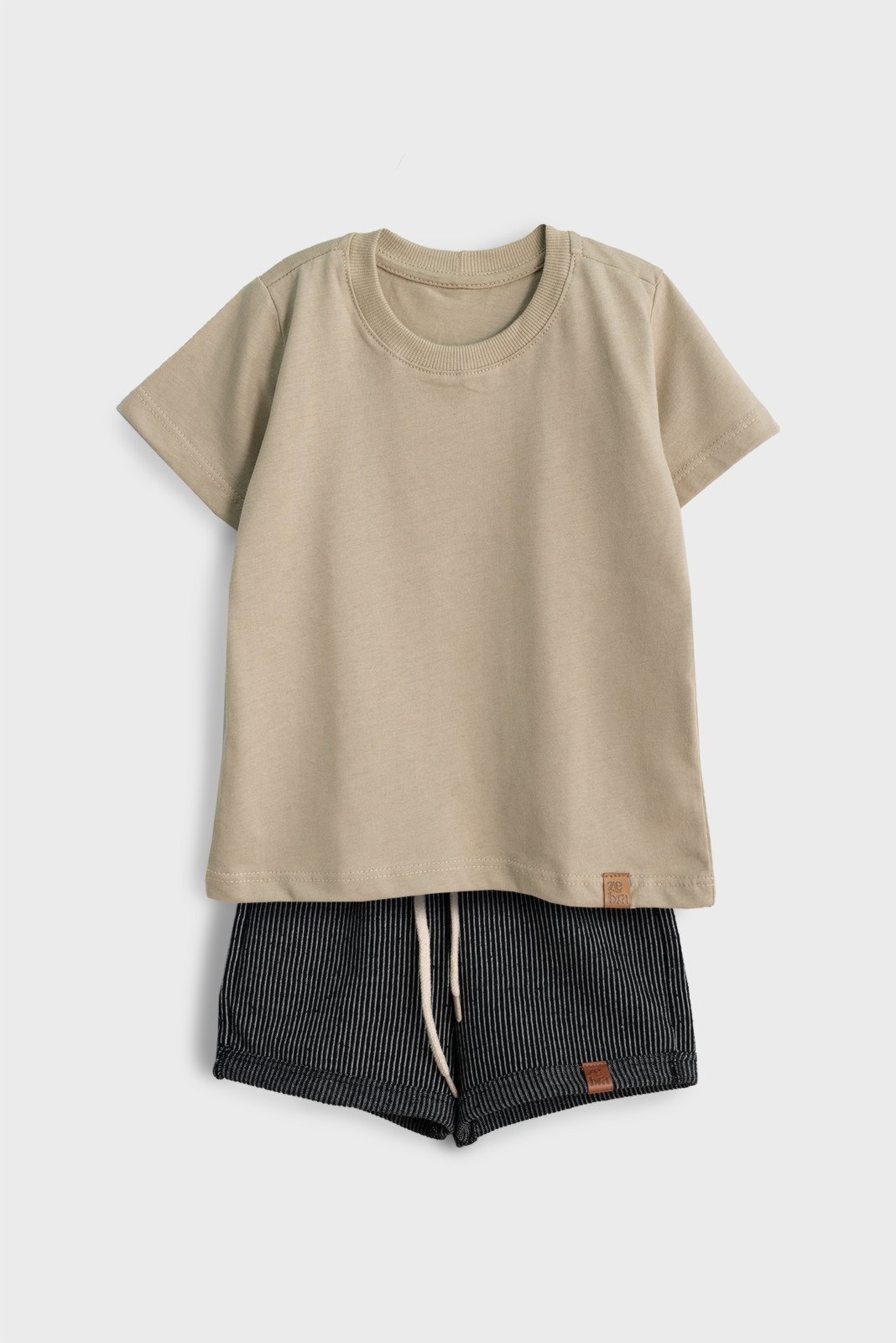 Infantil - Conjunto Unissex Com Camiseta e Short Argila Zebra&Friends