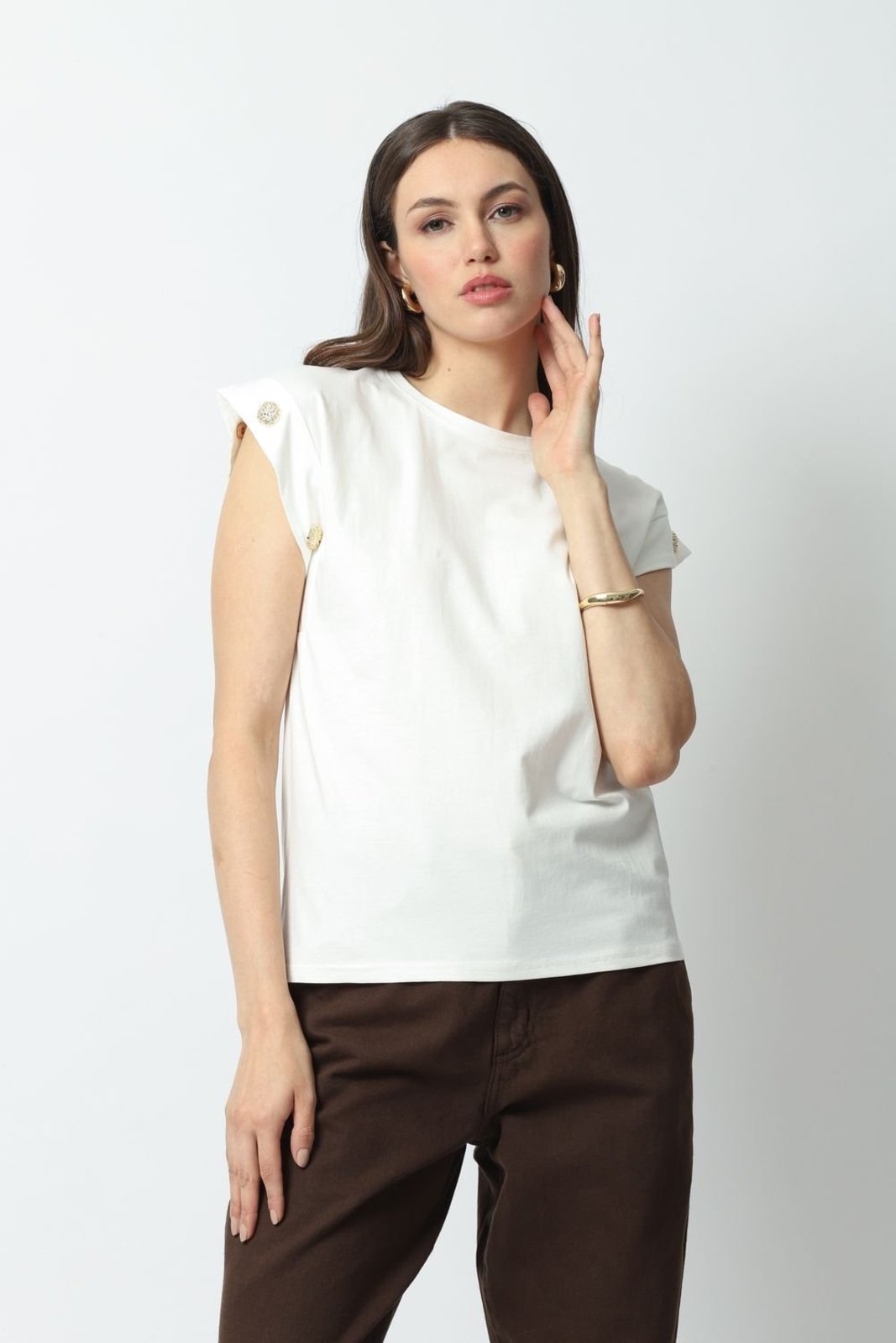 Blusa Detalhe Cava Off White M Gazzy