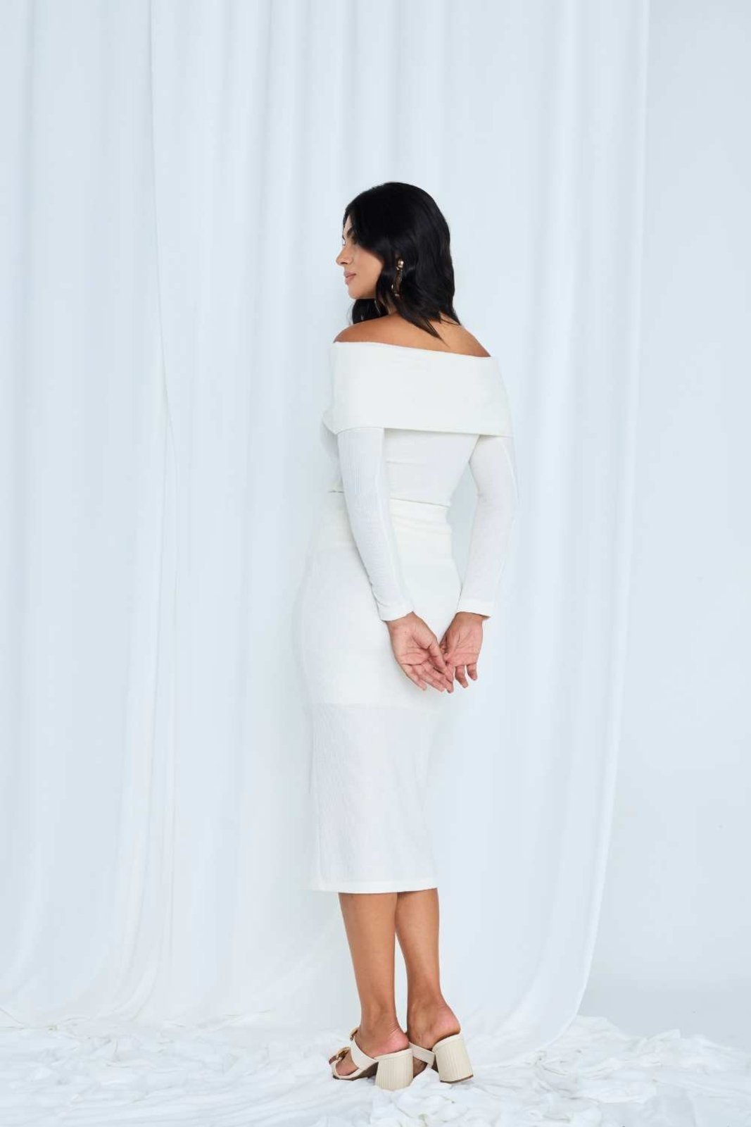Saia Vanibele Midi Off White