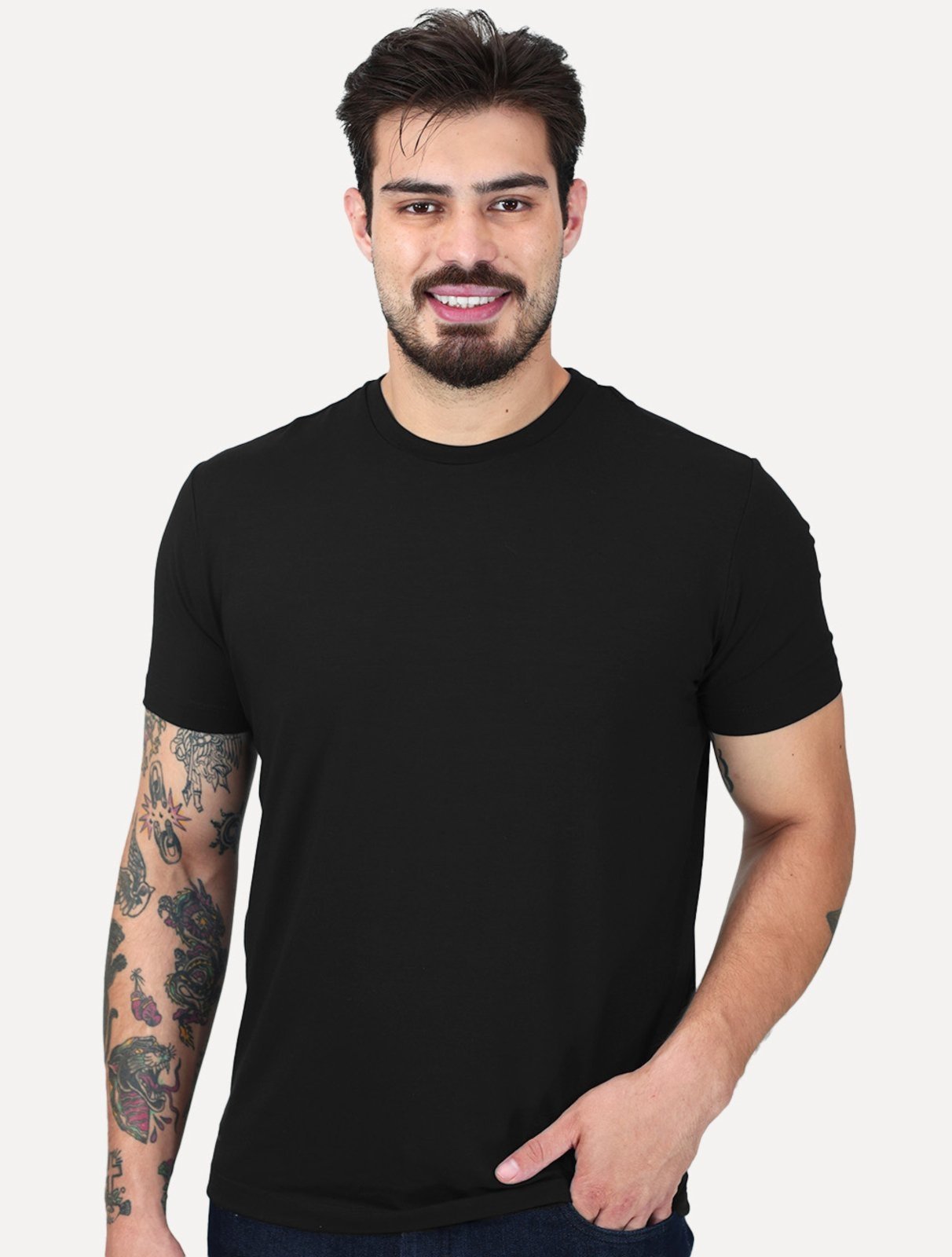 Camiseta King & Joe Premium Viscose Flex Preto