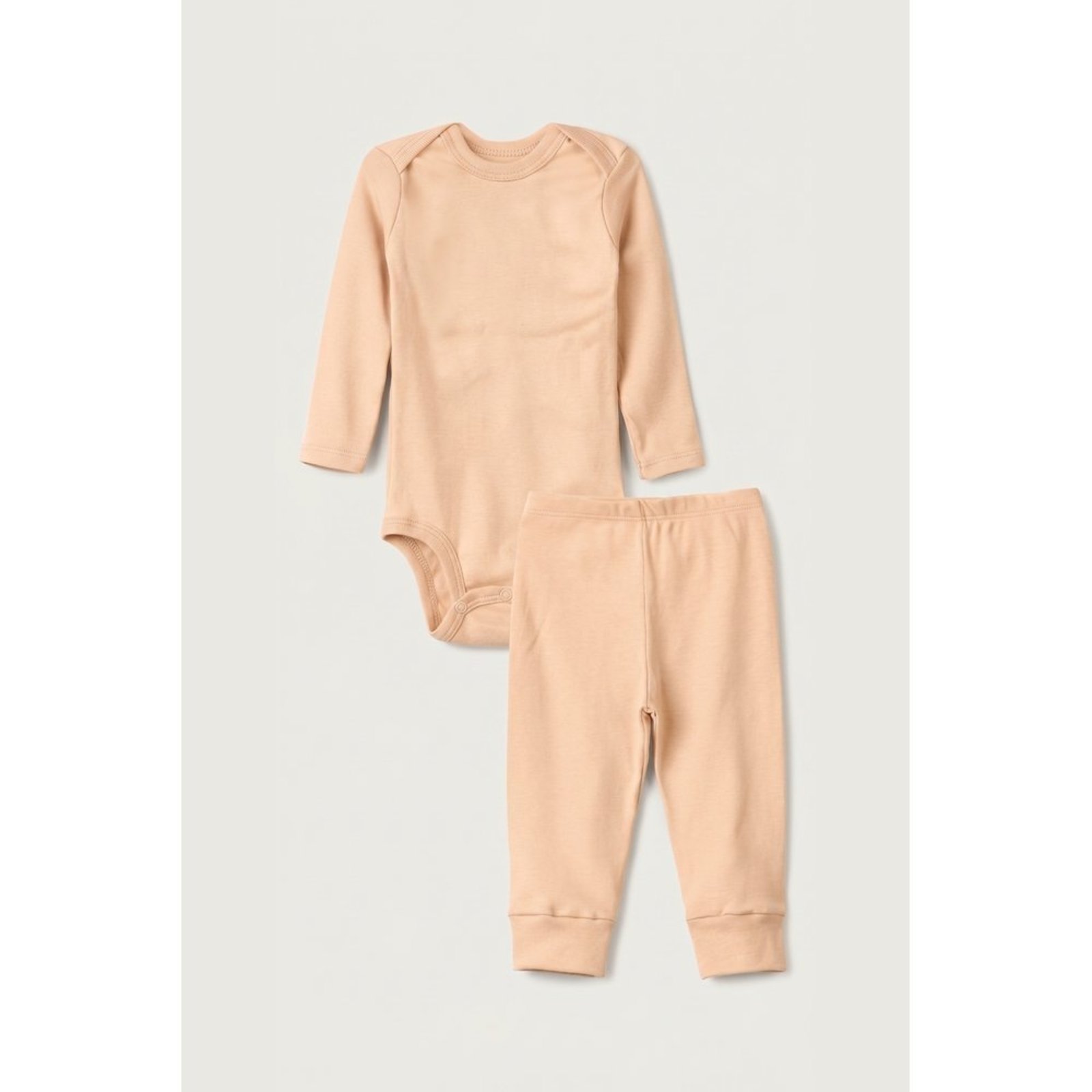 Infantil - Conjunto Body Longo e Calça do Papai Nude Cake Liso
