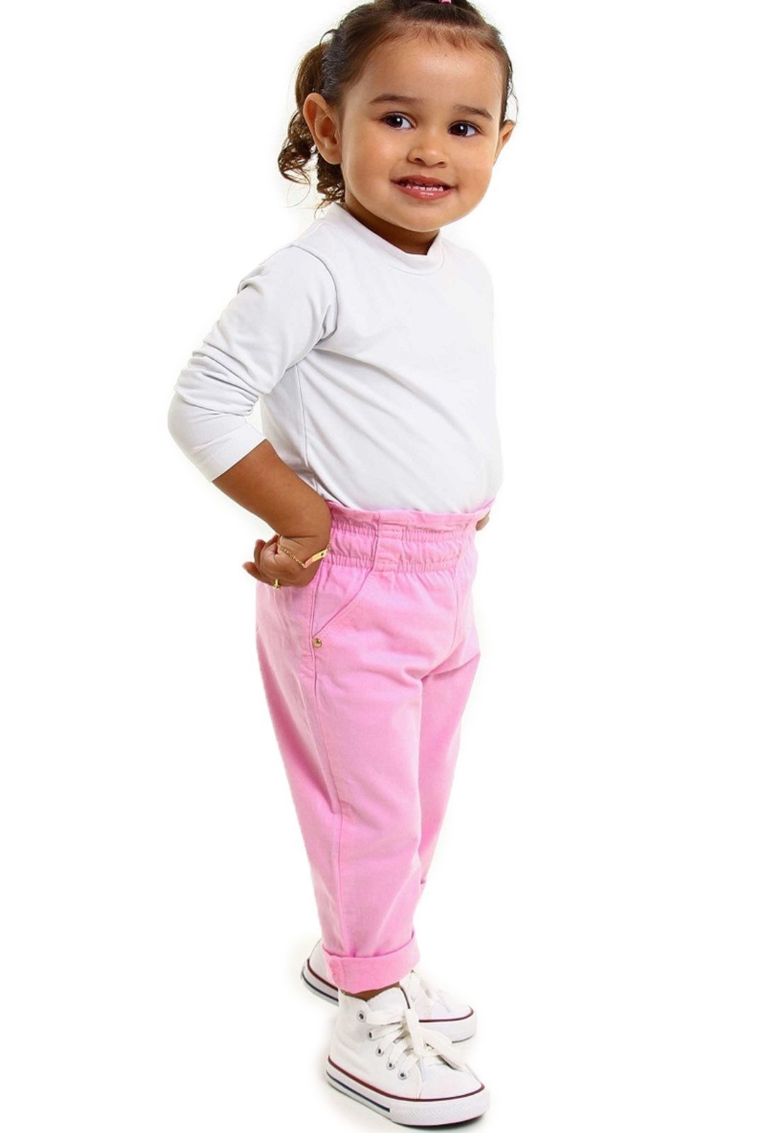 Infantil – Calça de Sarja Menina Baby Clochard