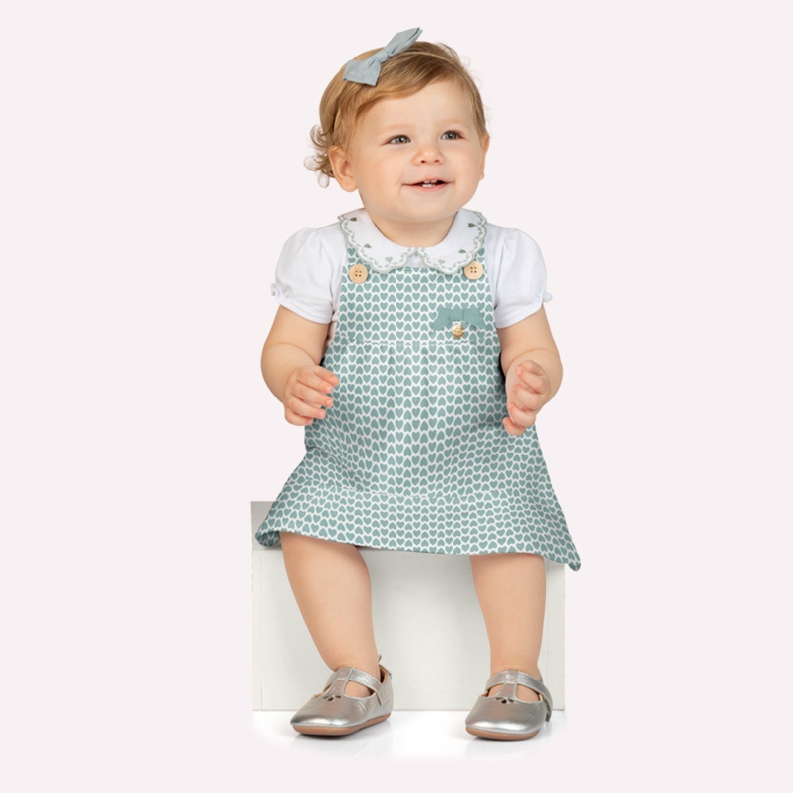 Infantil - Conjunto Menina Corações Milon