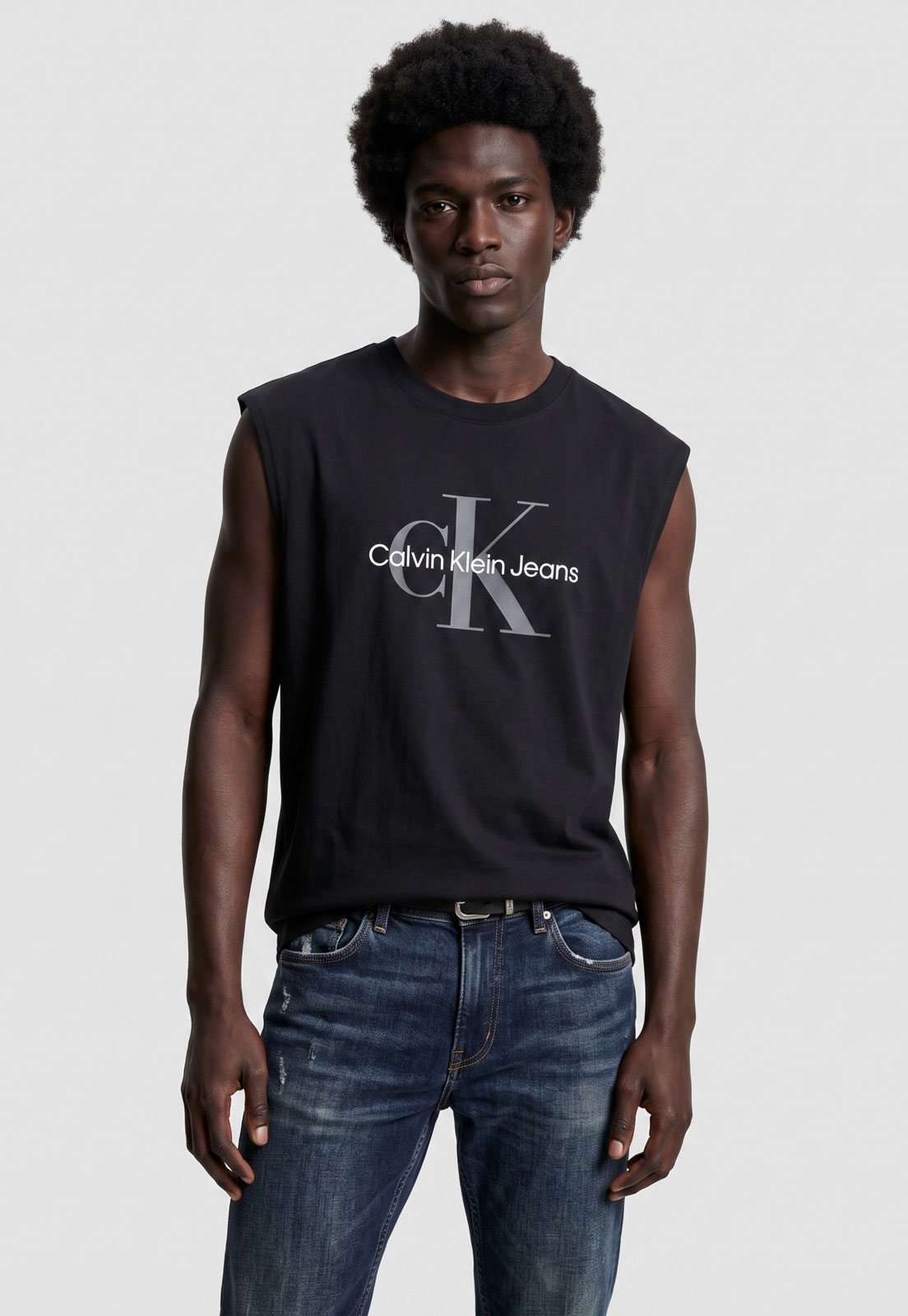 Regata Masculina Calvin Klein Jeans Logo Reissue Preta
