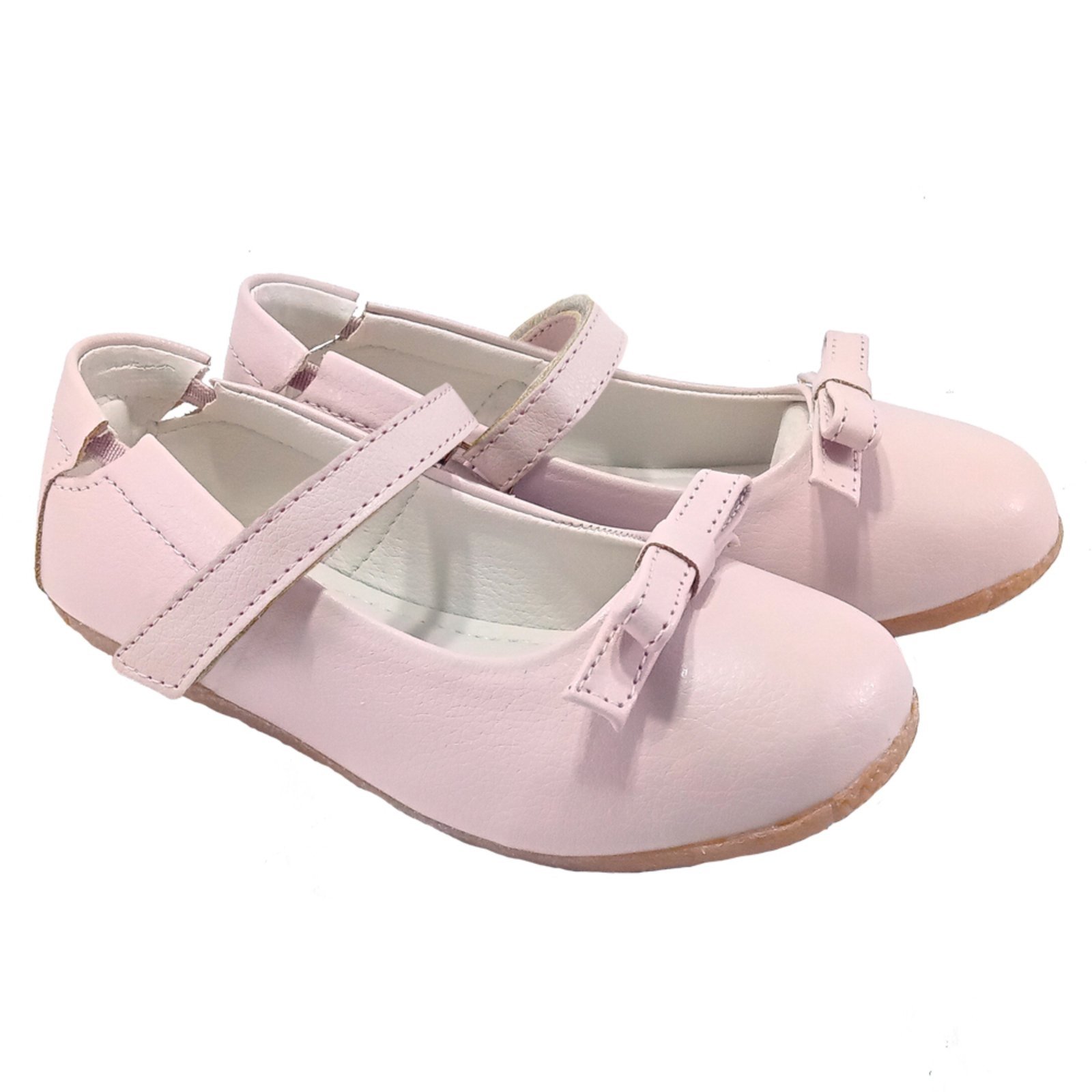 Infantil – Sapatilha Menina de Fivela Enfeite Laço Ajuste Elástico Sapato Boneca Bailarina Kimey Rosa
