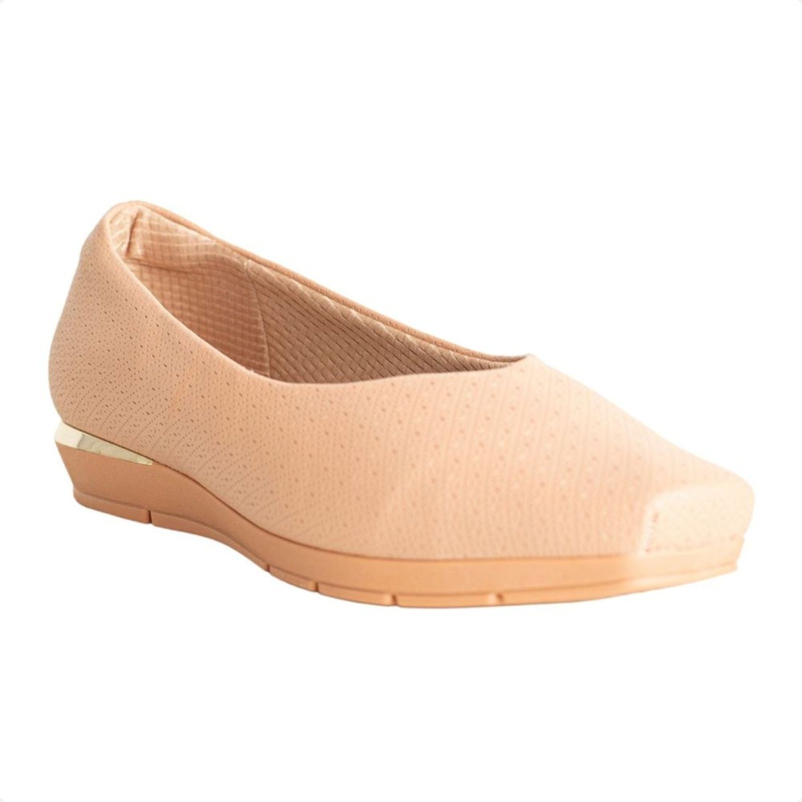 Vista 3 Sapato Feminino Anabela Piccadilly caramelo Piccadilly caramelo