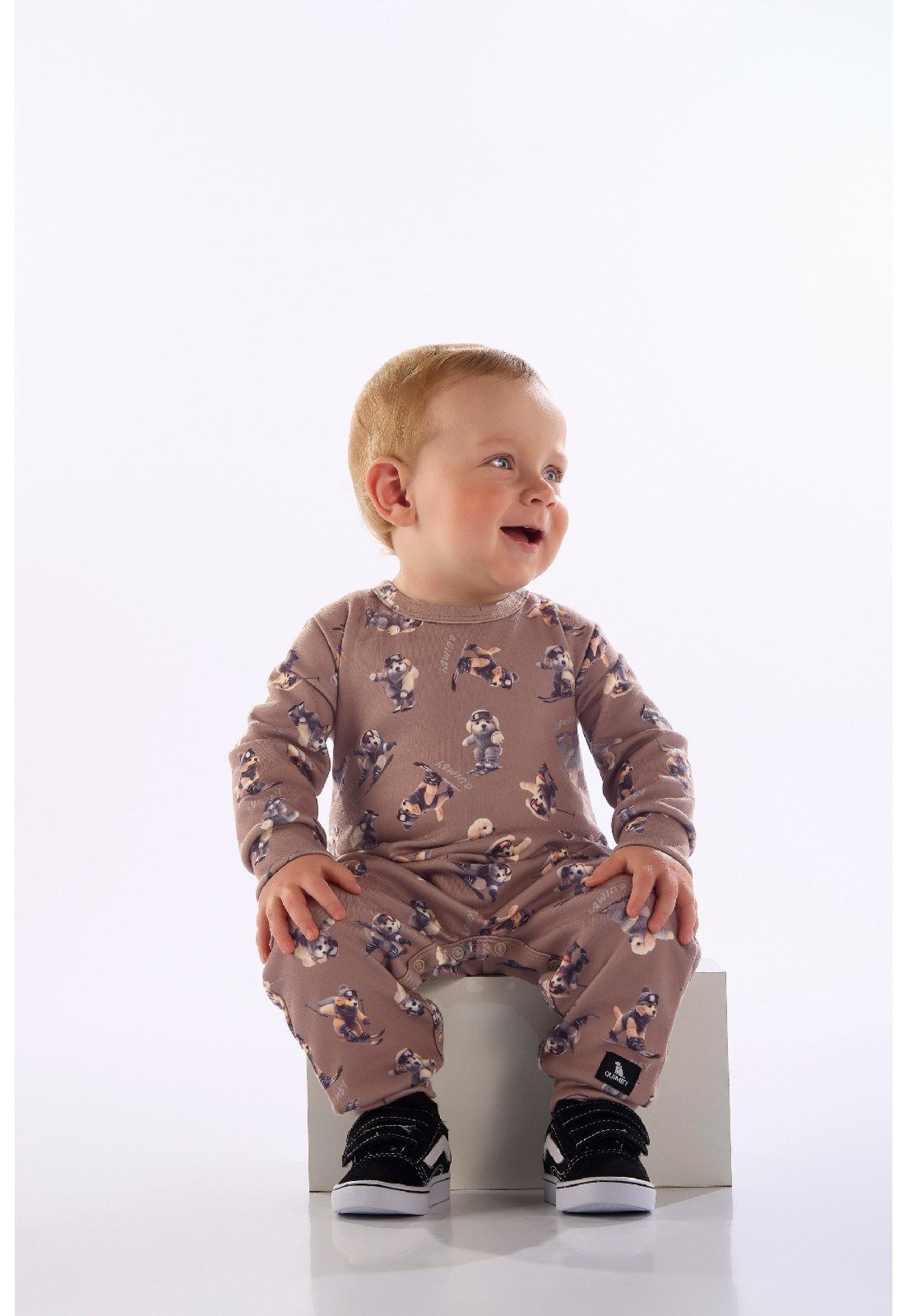 Infantil - Macacão Malha Thermosoft Quimby Marrom