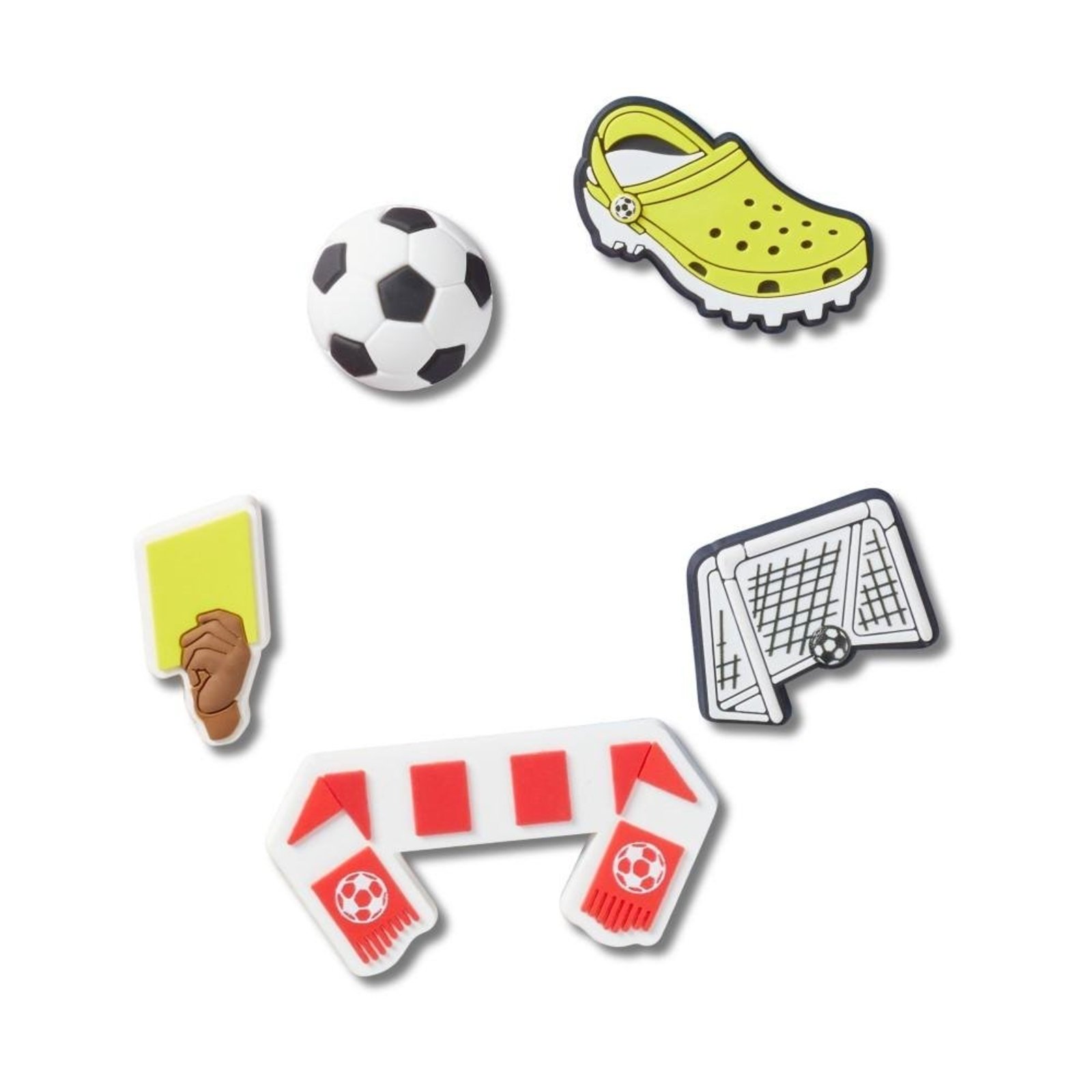 Infantil - Jibbitz™ Equipe de Futebol Pack com 5 Peças Único Branco