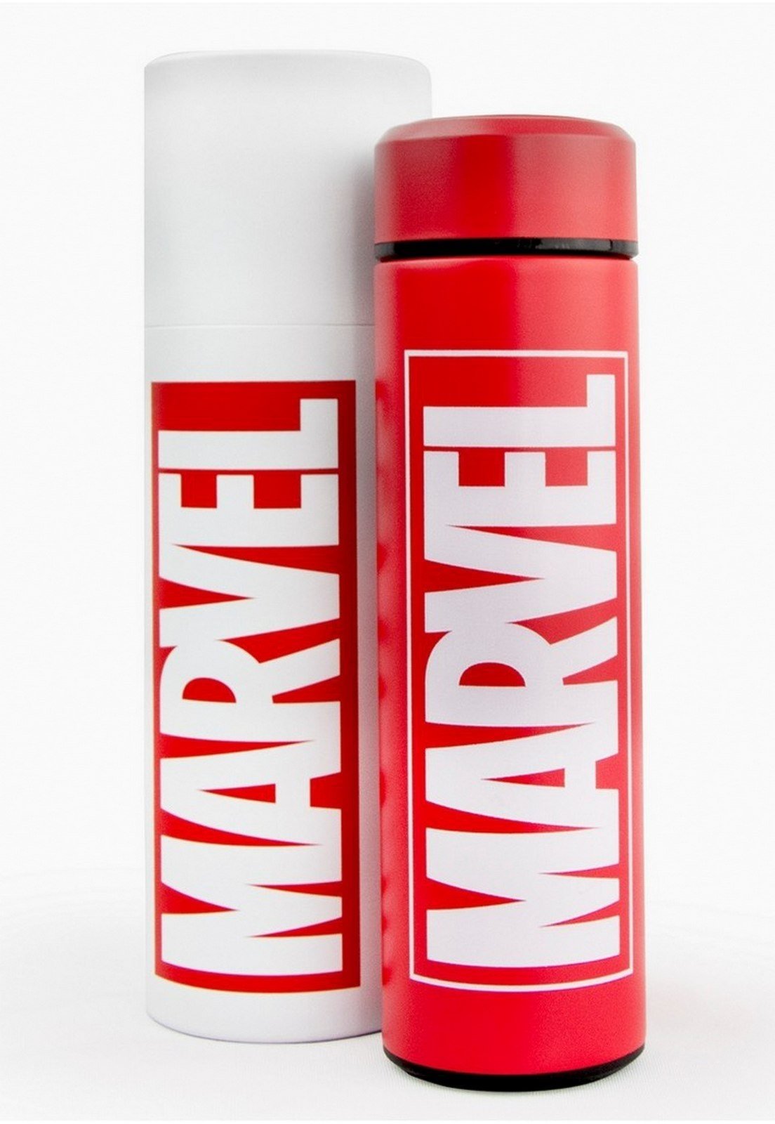 Vista 2 Garrafa Marvel 500ml Avengers Aço Inoxidável Resistente Vingadores vermelho Marvel vermelho