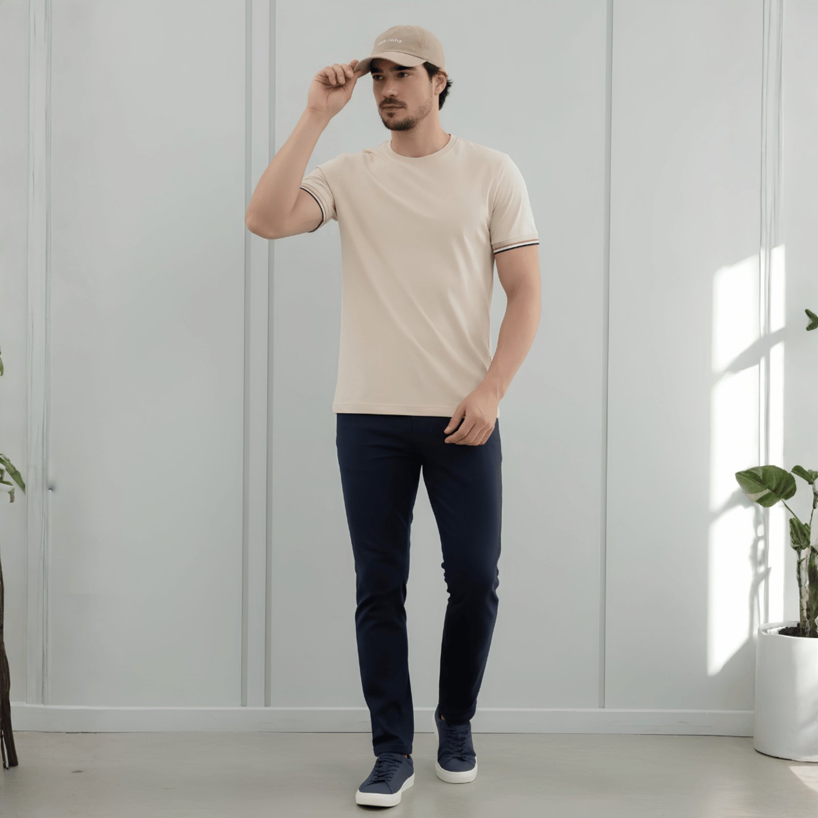 Calça Masculina Sarja Slim Turbafan Color Hangar