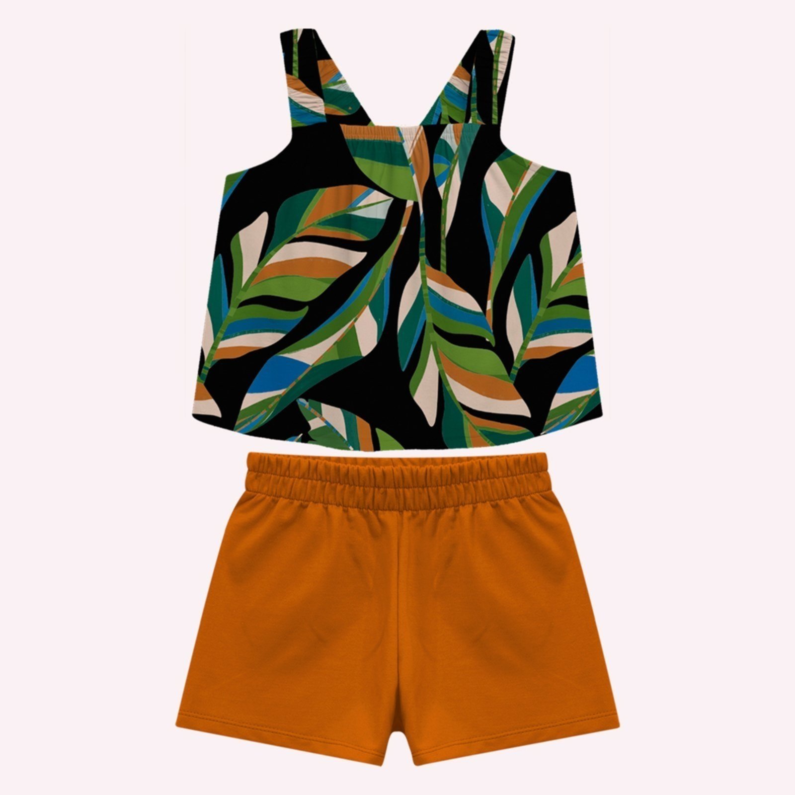 Infantil - Conjunto Menina Folhas Nanai