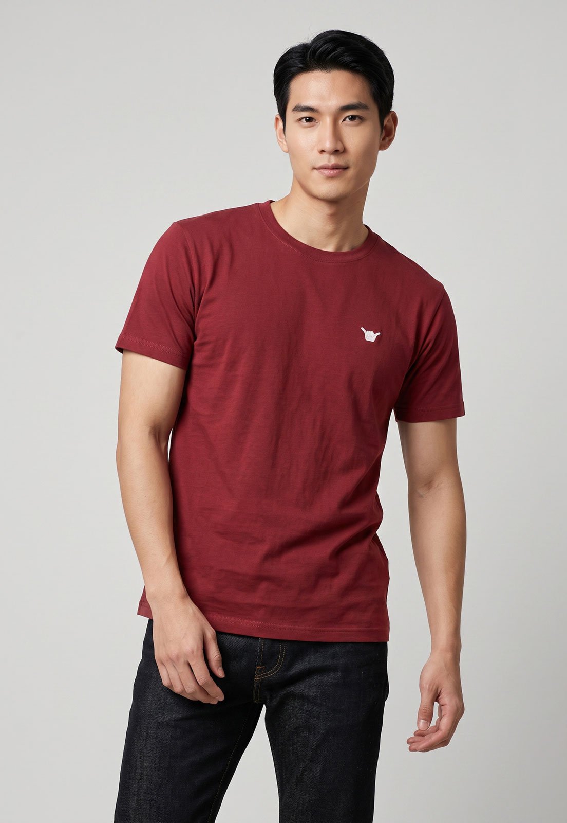 Camiseta Masculina Hang Loose Silk Logo Vermelha