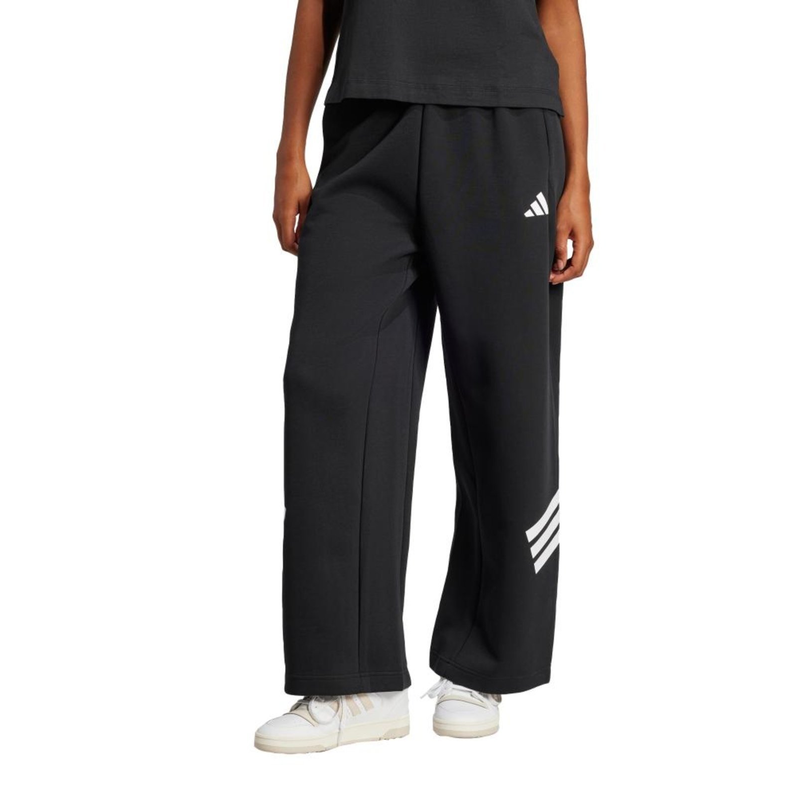 Calça Barras Abertas Future Icons Três Listras adidas Sportswear Preto