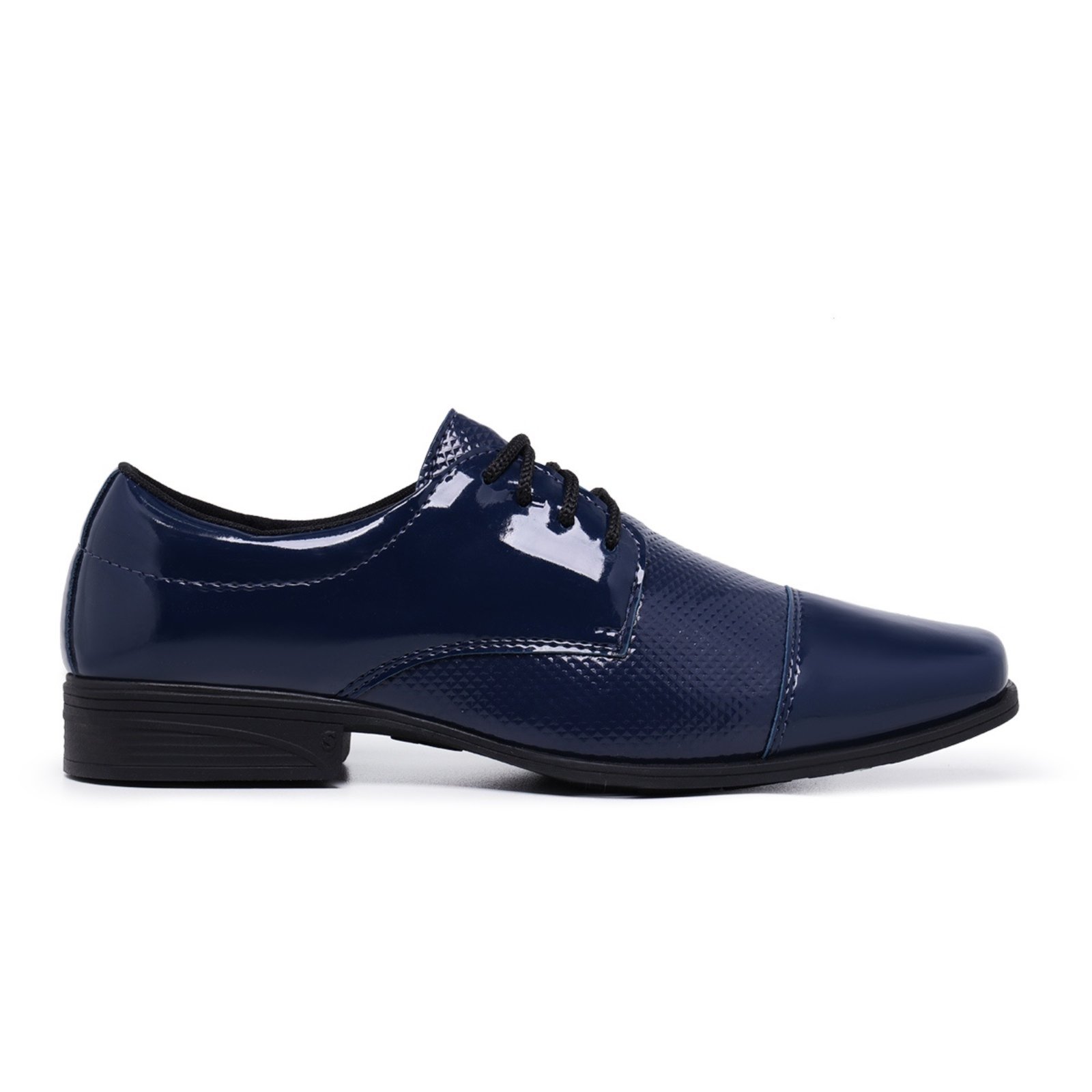 Sapato Masculino Social Casamento Festa Noivado Verniz Schiareli 701 Azul