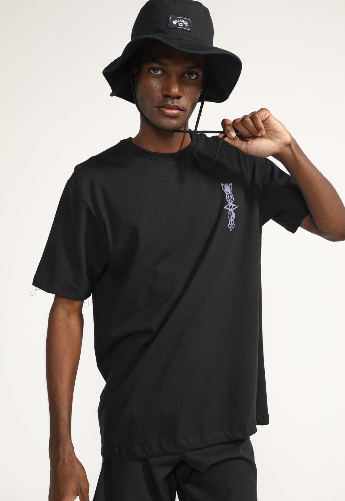 Vista 3 Camiseta Billabong Plants Dance Preta preto Billabong preto