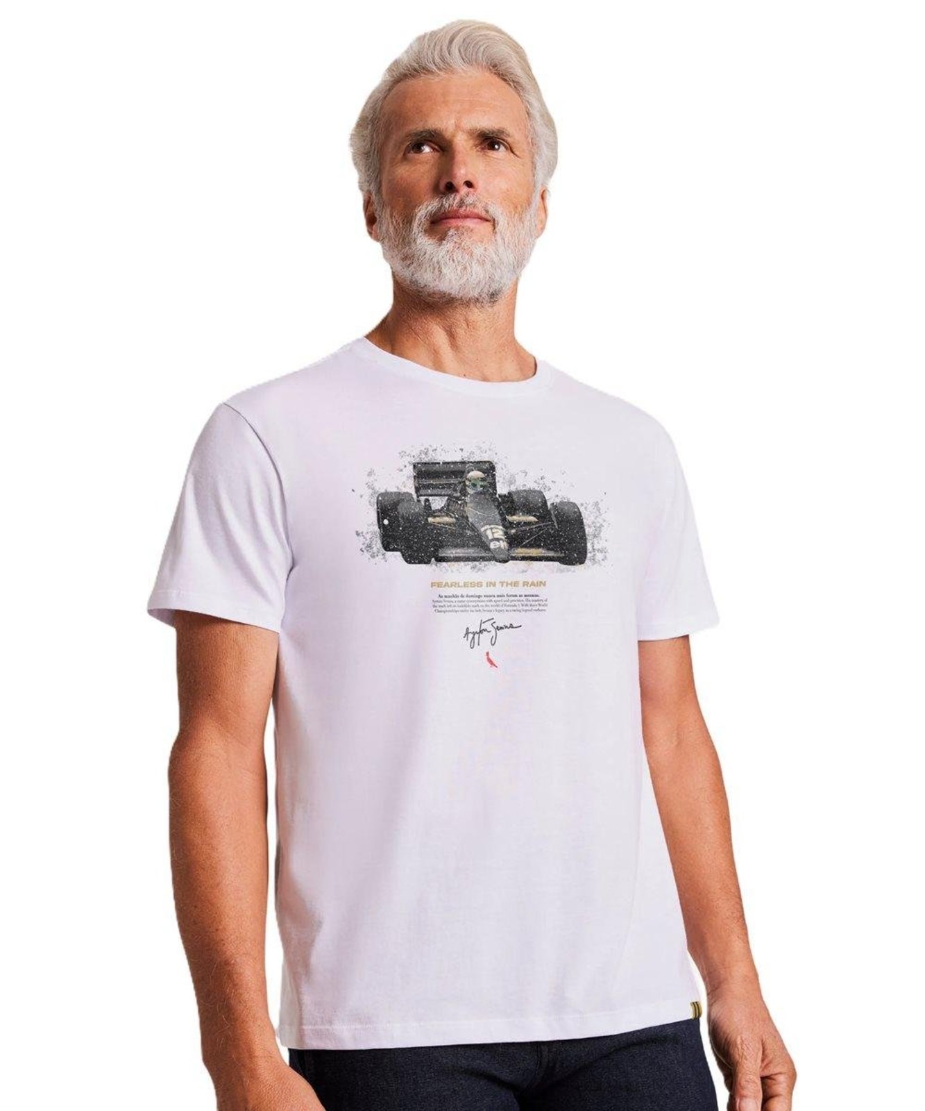 Camiseta Est Fearless In The Rain Senna Reserva BRANCO G